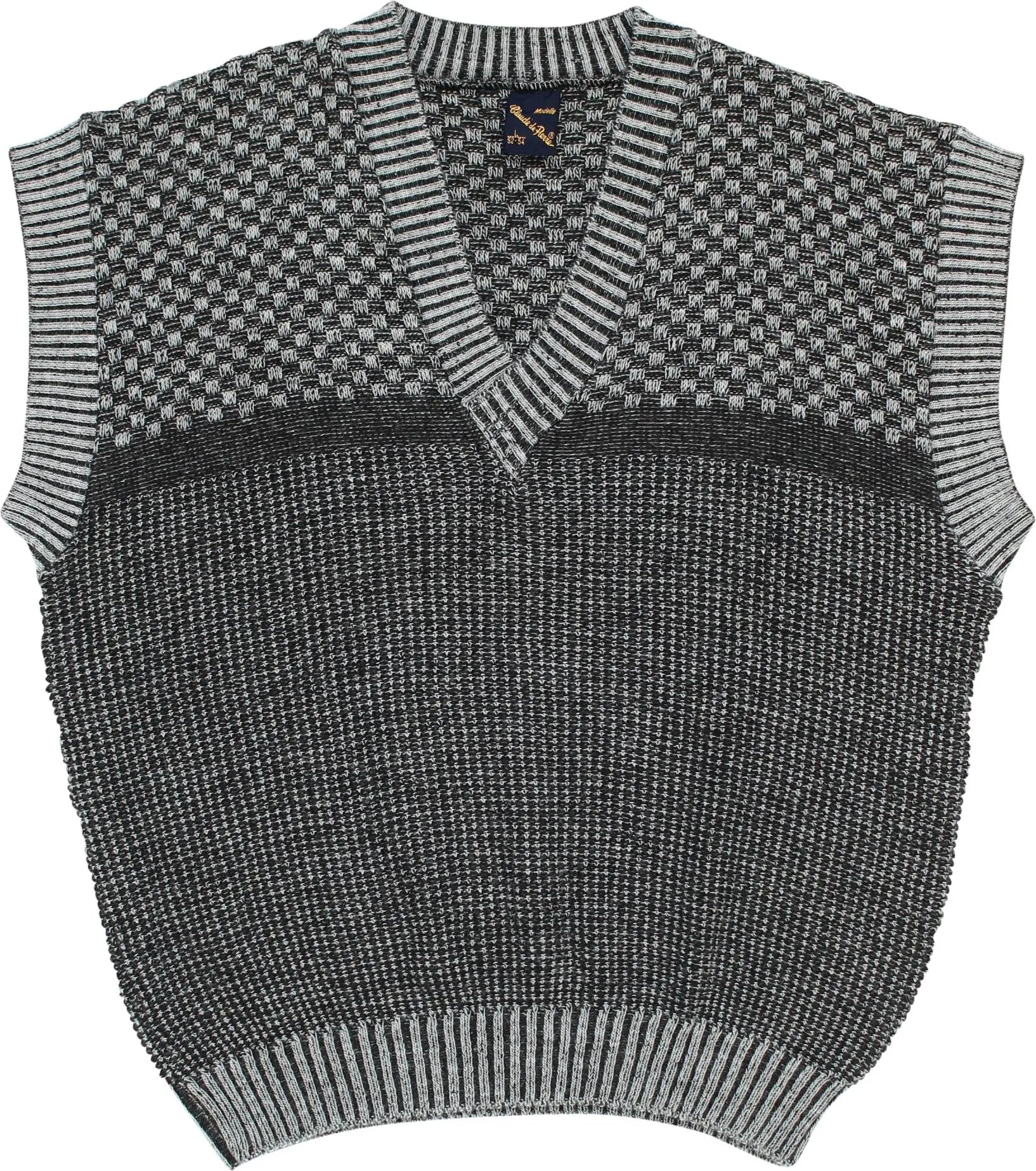 Claude de Pierre - 80s Knitted Sweater Vest- ThriftTale.com - Vintage and second handclothing