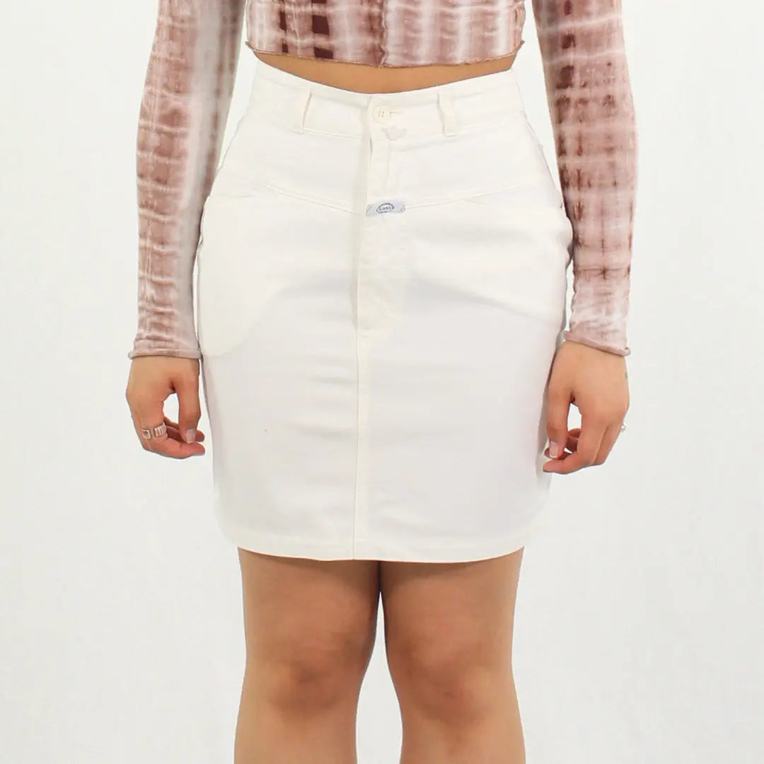 Closed - White Denim Skirt- ThriftTale.com - Vintage and second handclothing