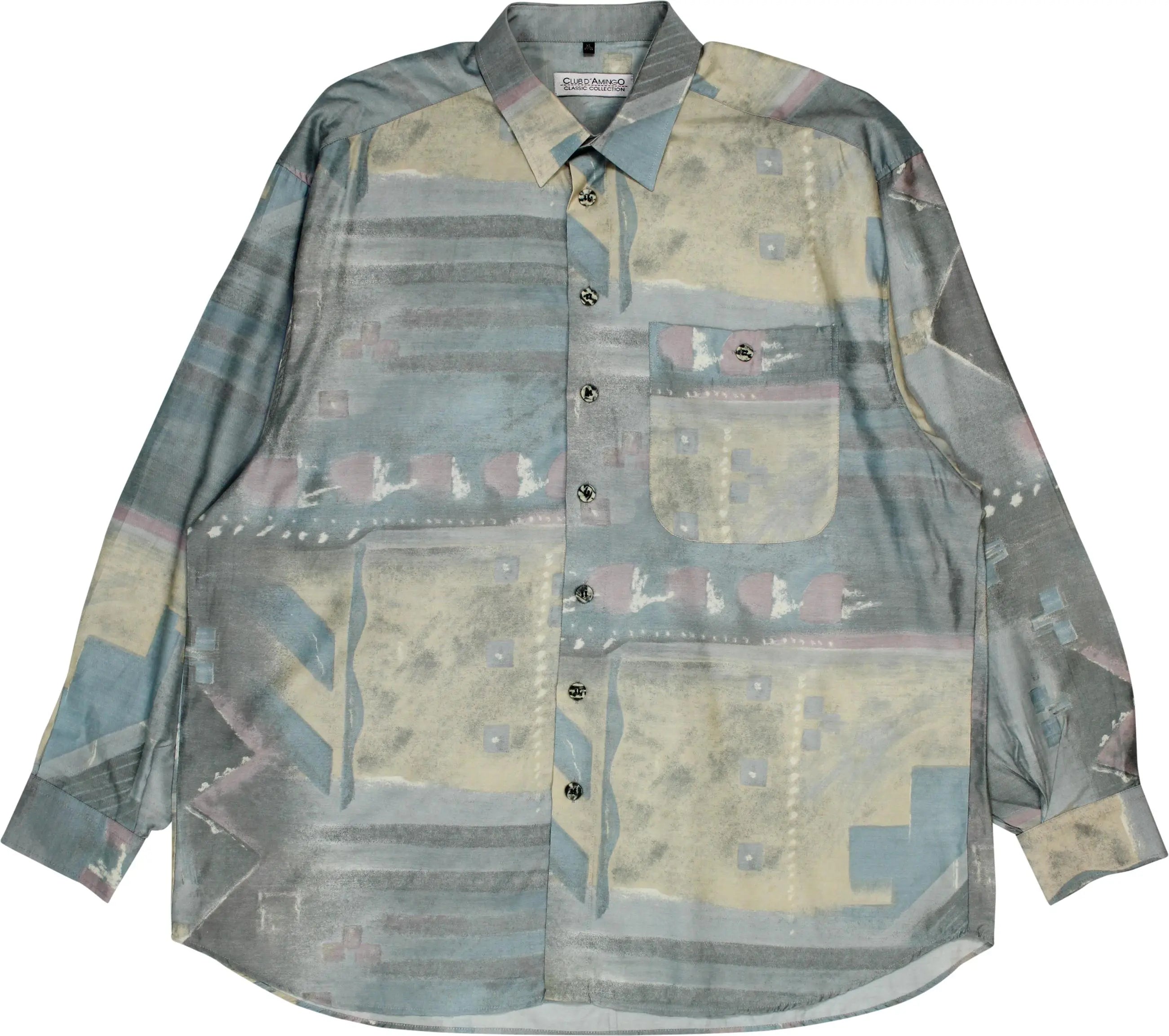 Club D'Amingo - 90s Pastel Long Sleeve Shirt- ThriftTale.com - Vintage and second handclothing