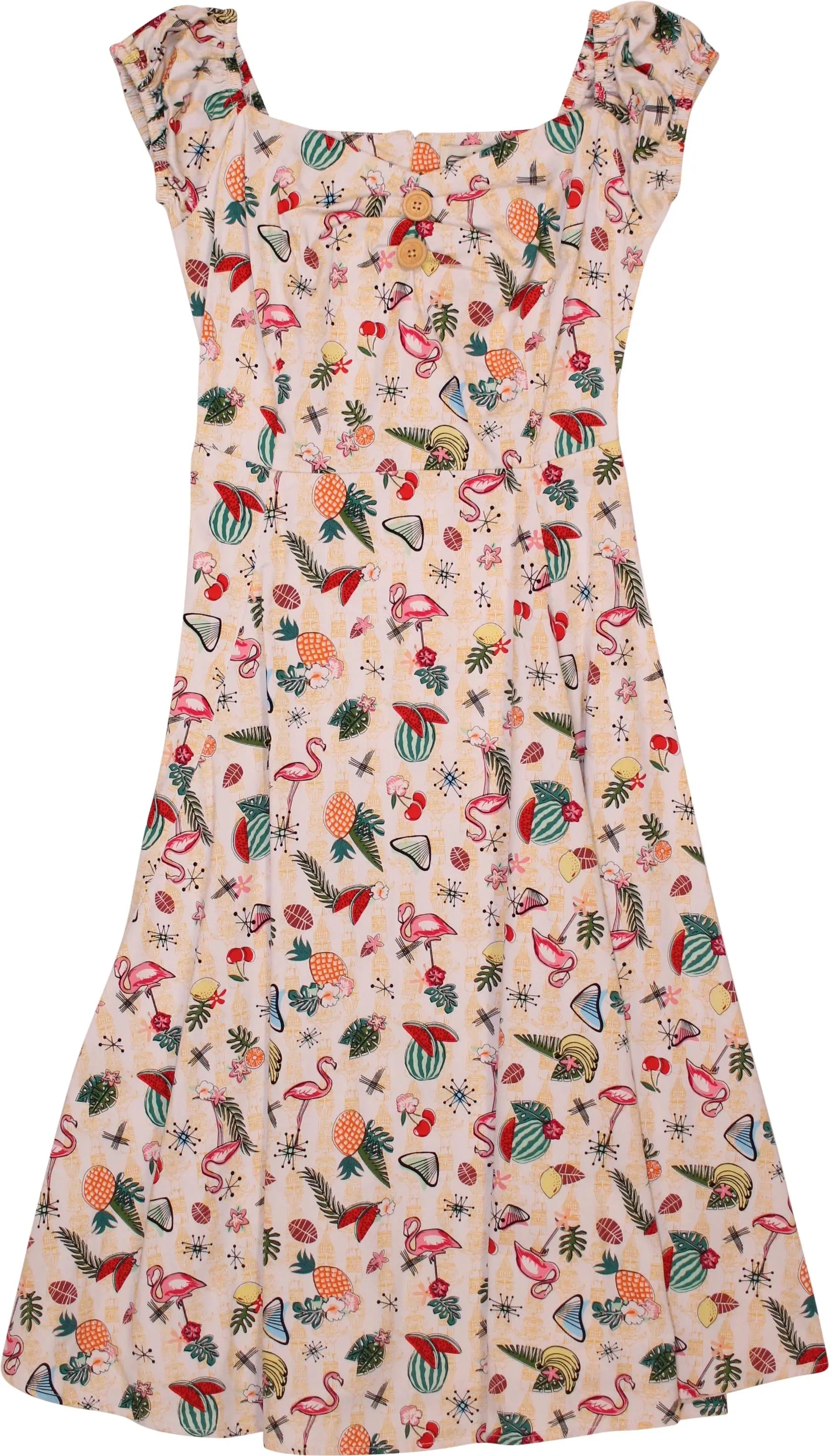 Collectif - Summer Printed Dress- ThriftTale.com - Vintage and second handclothing
