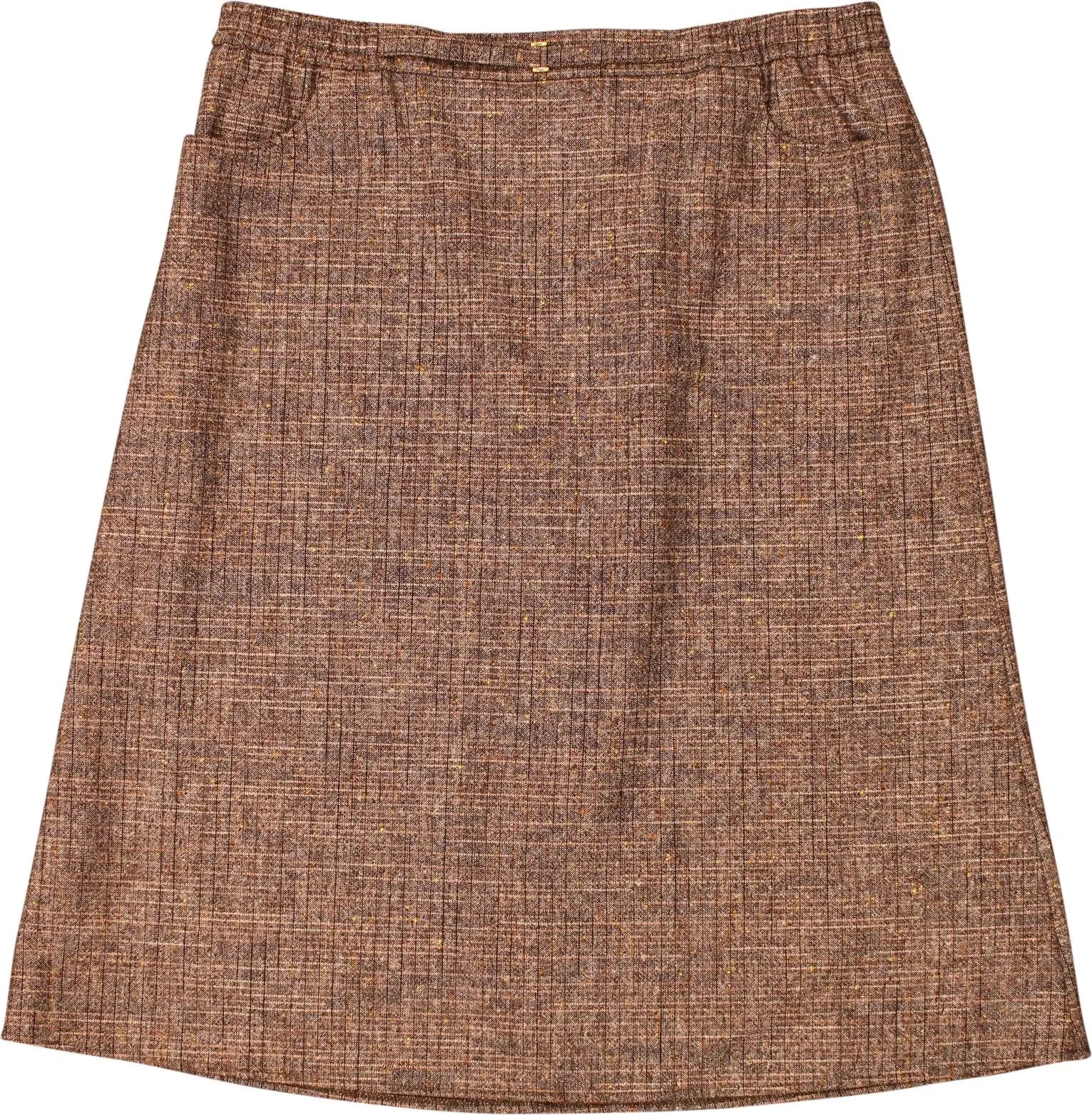 Come On - Brown Wool Blend Skirt- ThriftTale.com - Vintage and second handclothing