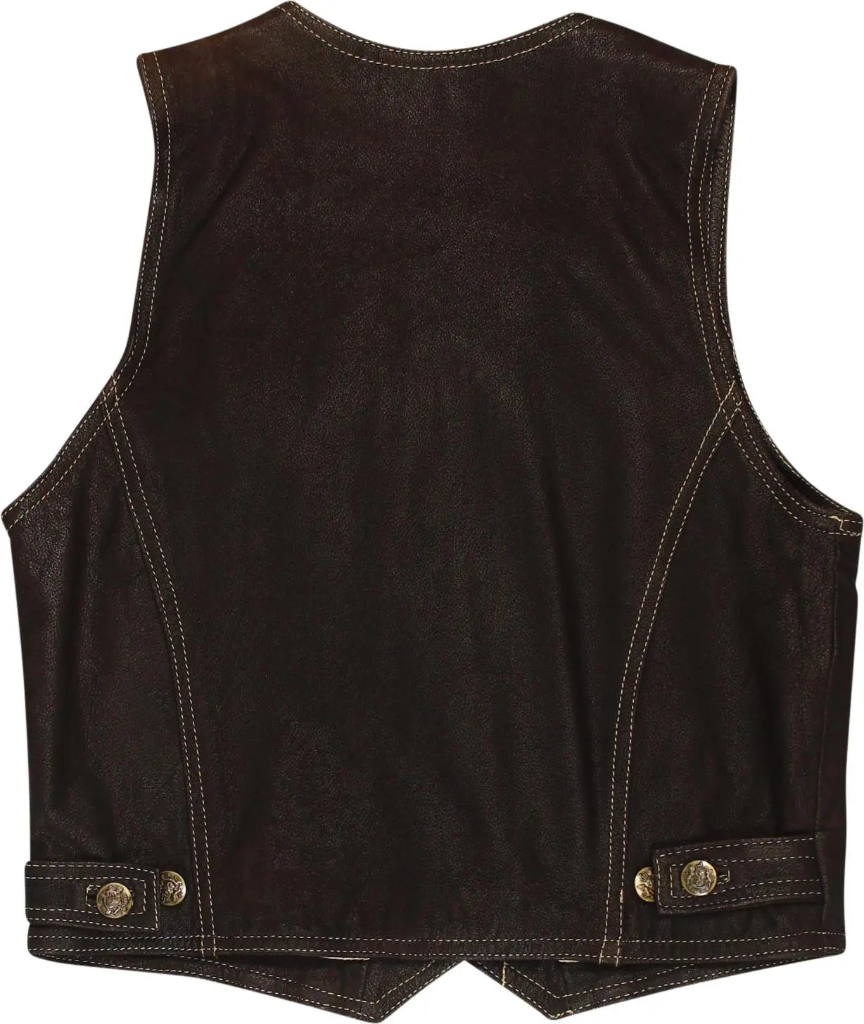 Conbipel - Leather Waistcoat- ThriftTale.com - Vintage and second handclothing