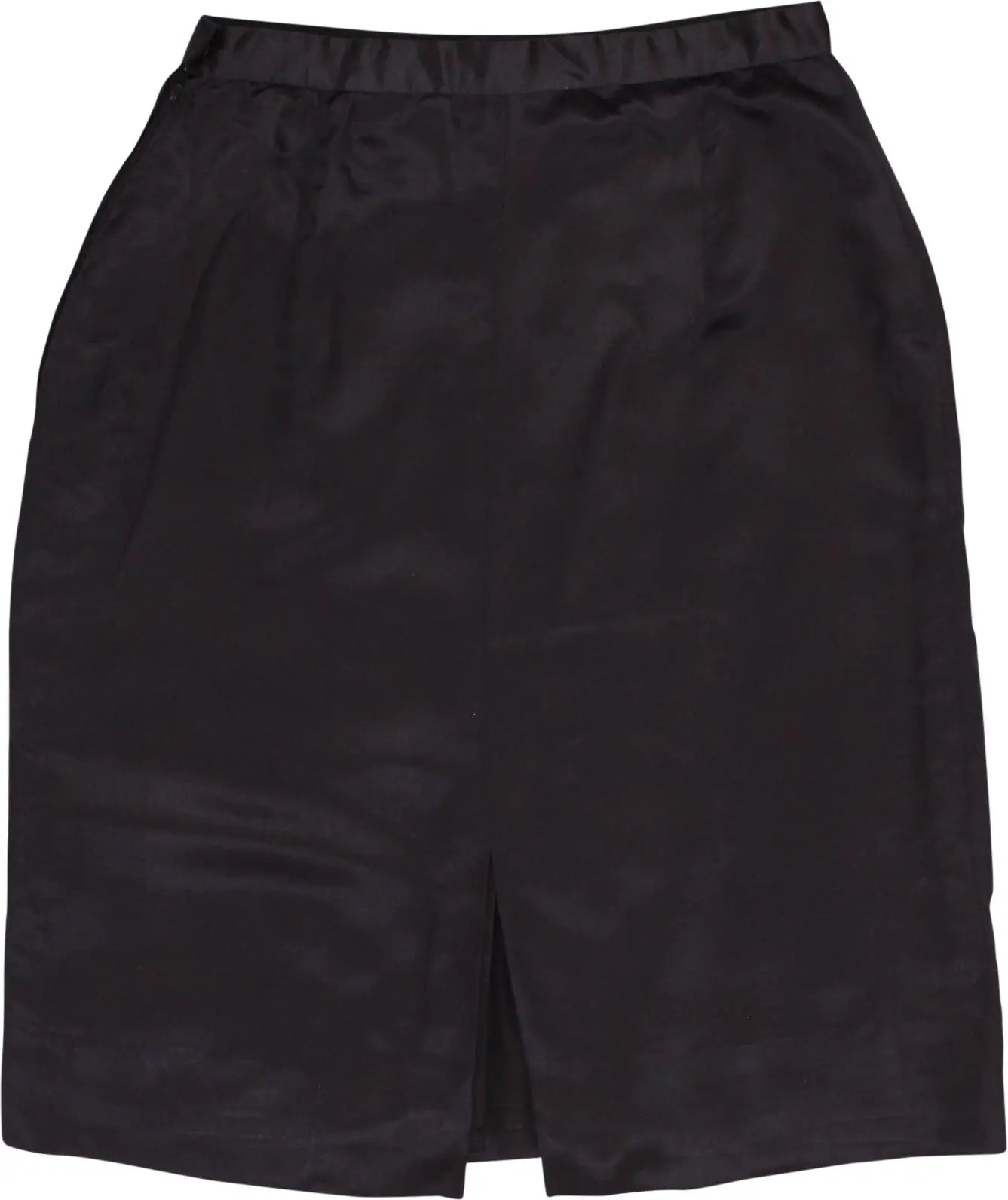 Confezioni Gianna - Black Satin Skirt- ThriftTale.com - Vintage and second handclothing