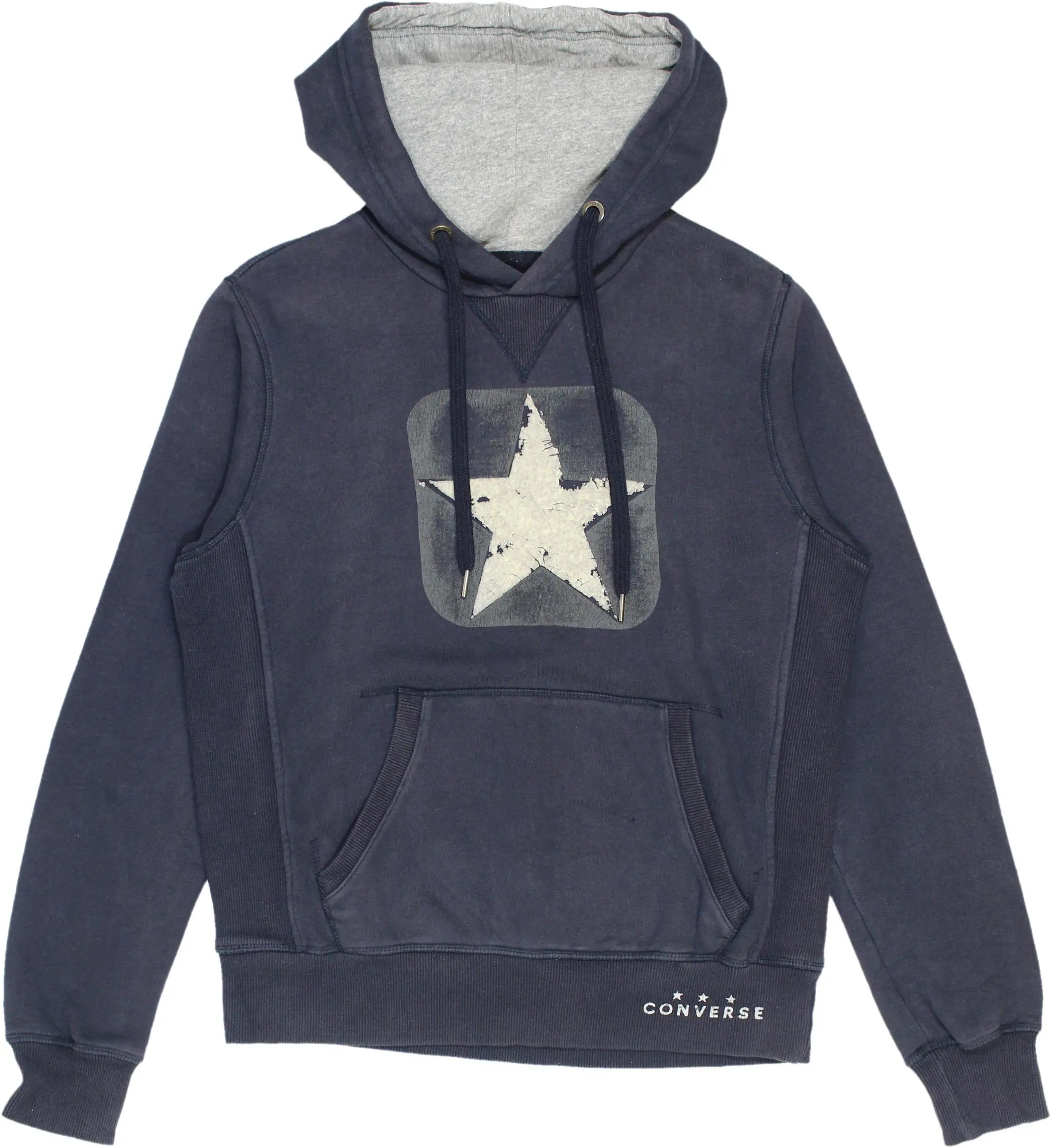Converse - Blue Hoodie by Converse- ThriftTale.com - Vintage and second handclothing
