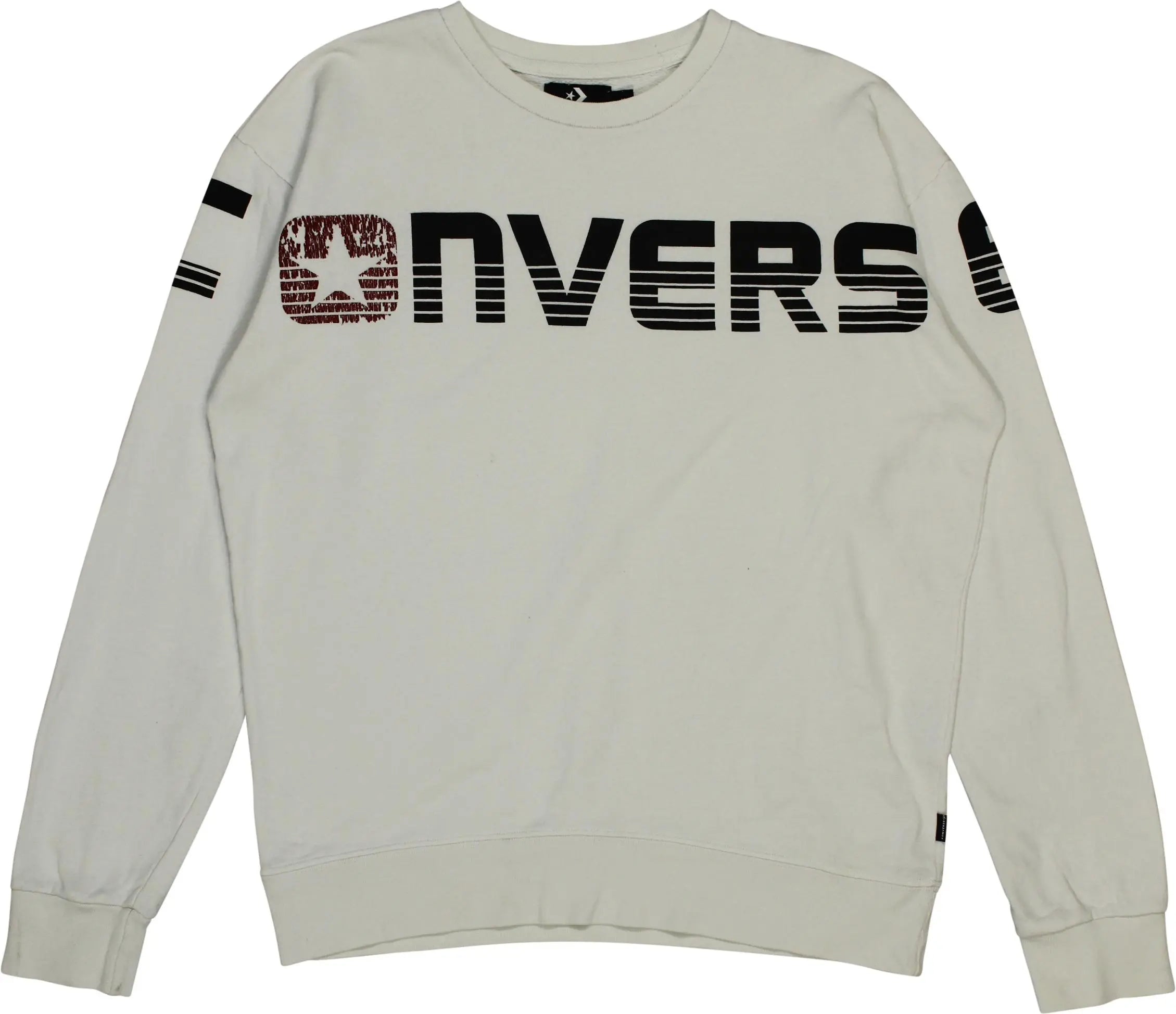 Converse - White Sweatshirt by Converse- ThriftTale.com - Vintage and second handclothing