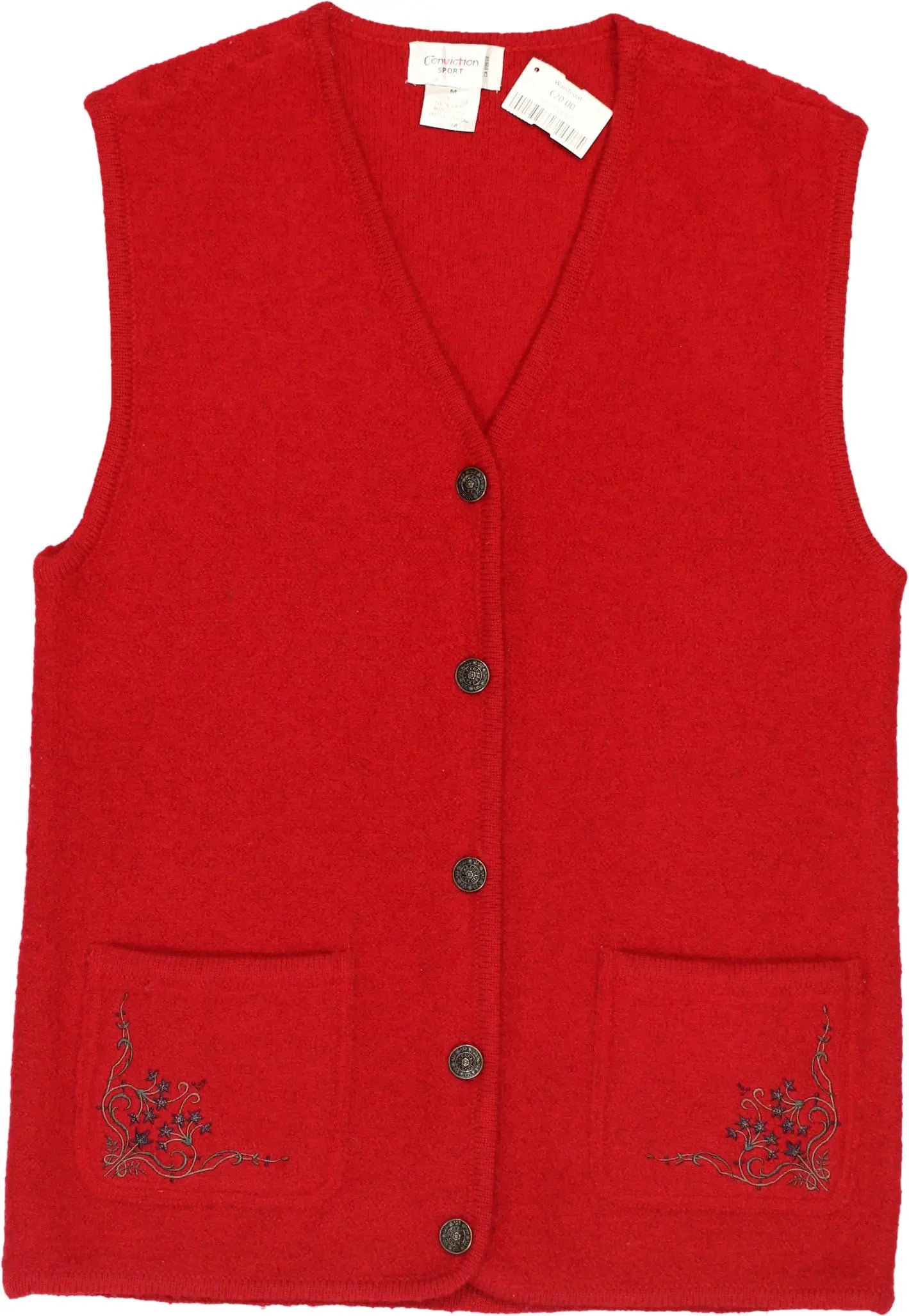 Conviction - 80s Waistcoat- ThriftTale.com - Vintage and second handclothing