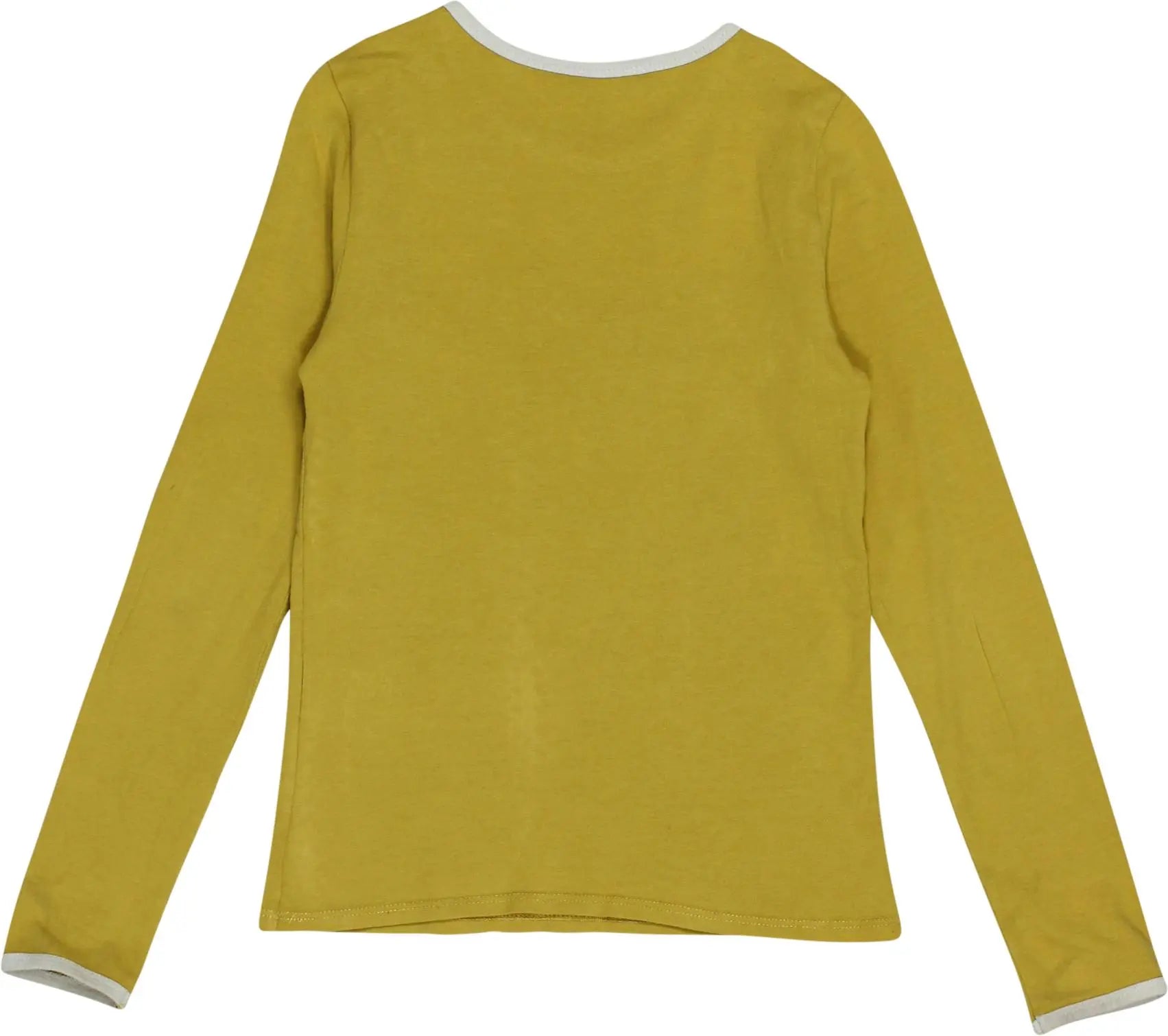 Coolcat - Yellow Long Sleeve T-shirt- ThriftTale.com - Vintage and second handclothing