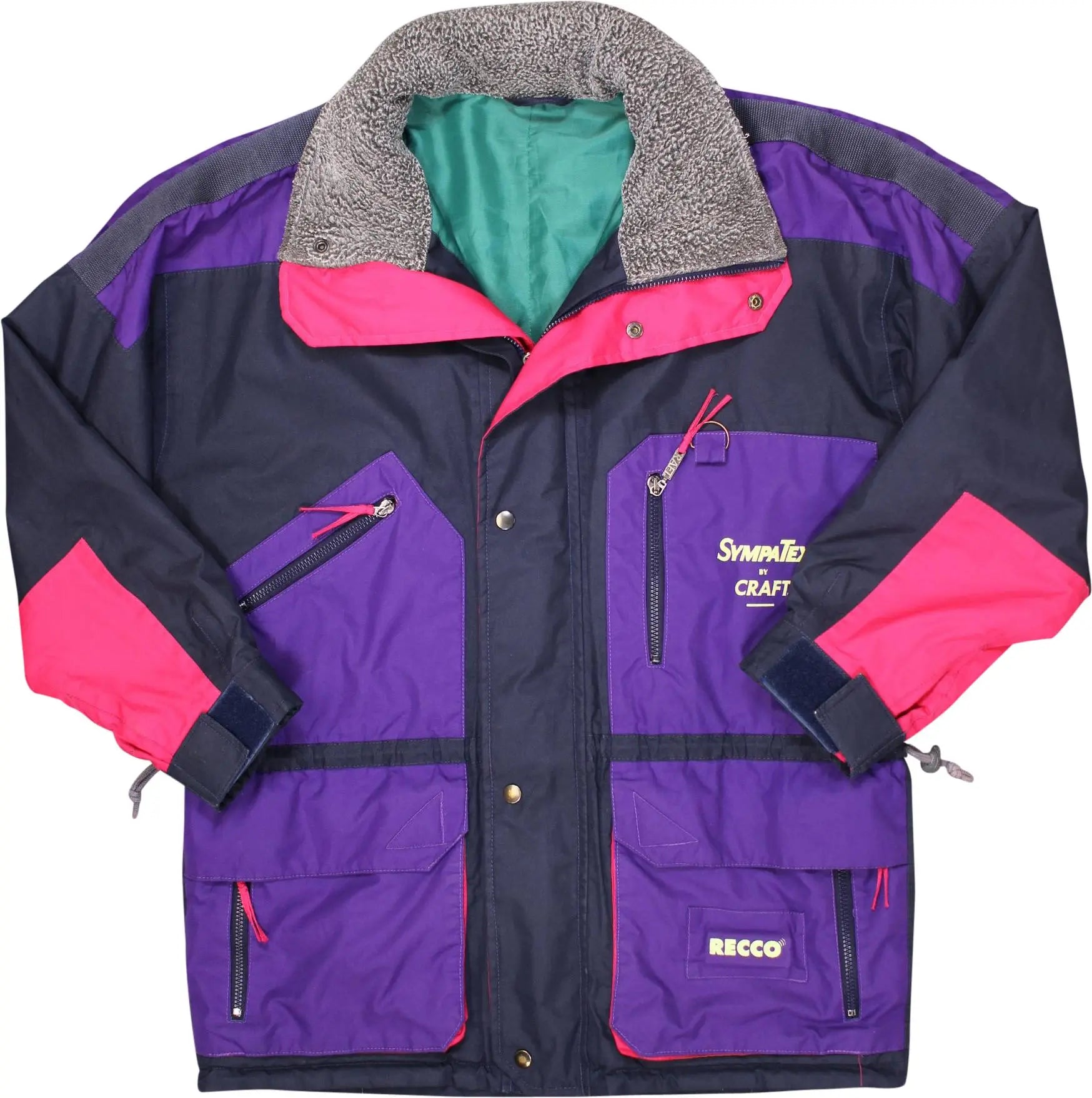 Craft - Colourful Ski Coat- ThriftTale.com - Vintage and second handclothing