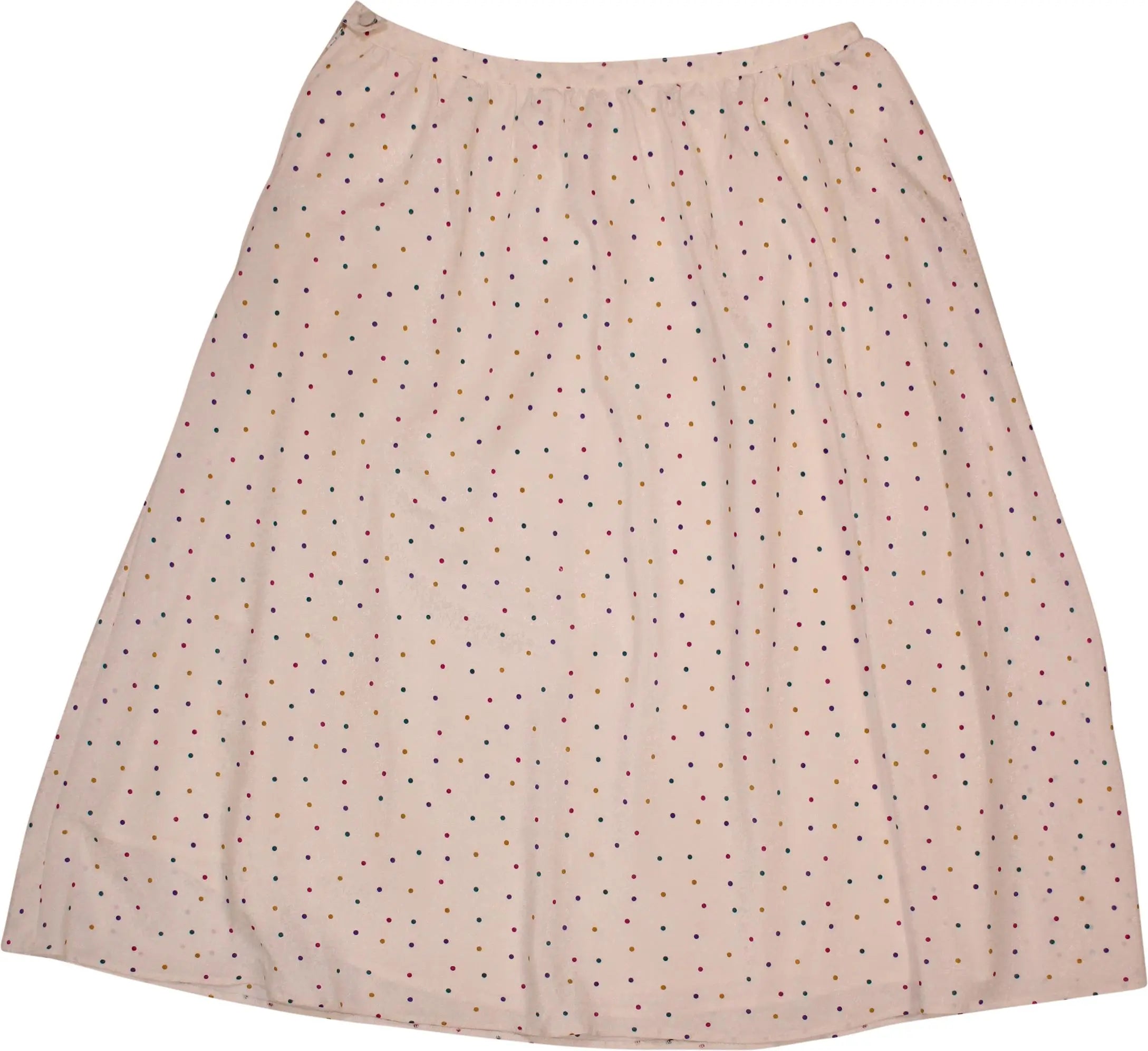 DK Moden - 70s Satin Skirt with Confetti Dots- ThriftTale.com - Vintage and second handclothing
