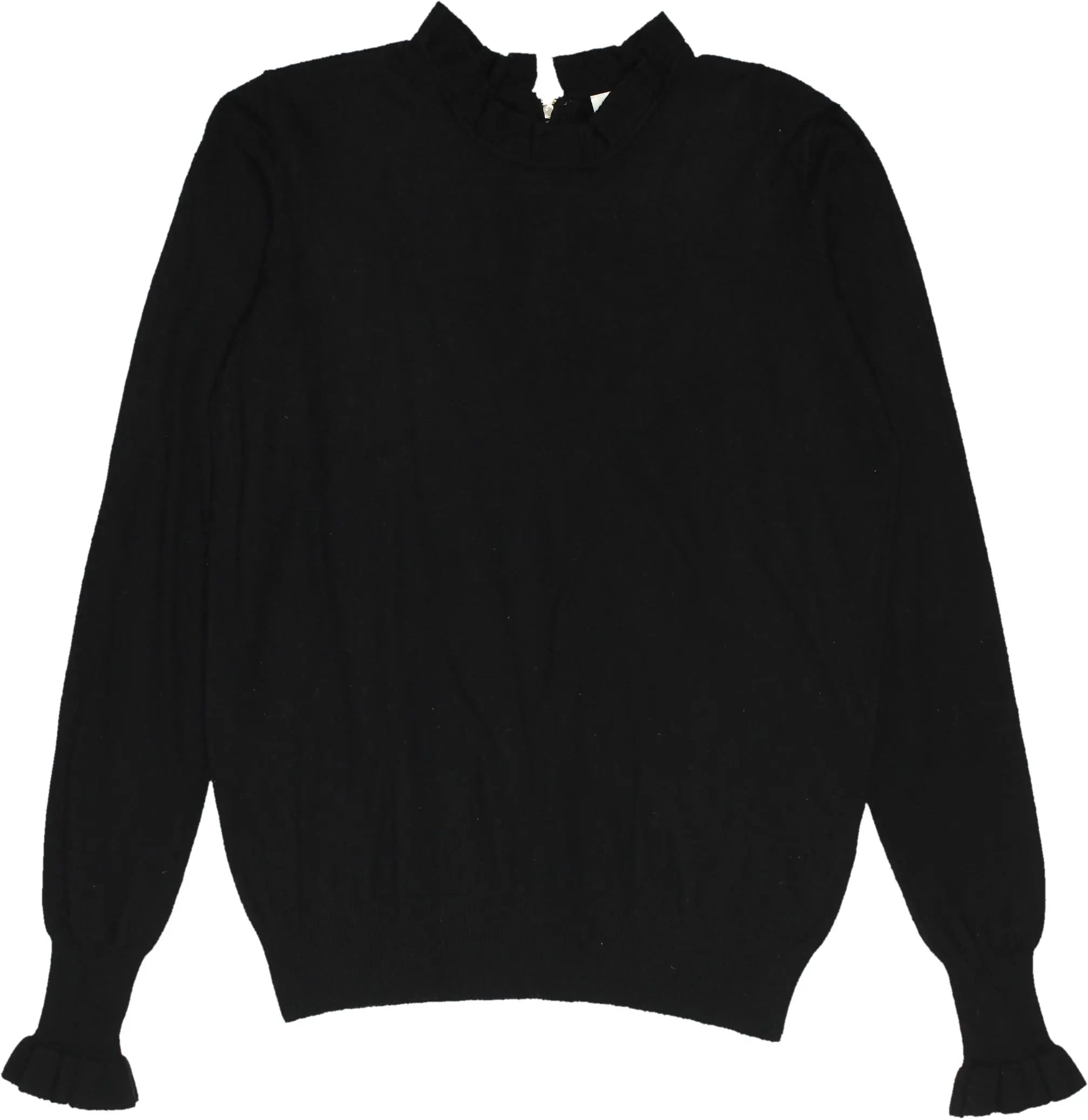 Dante 6 - Black Plain Knitted Jumper- ThriftTale.com - Vintage and second handclothing