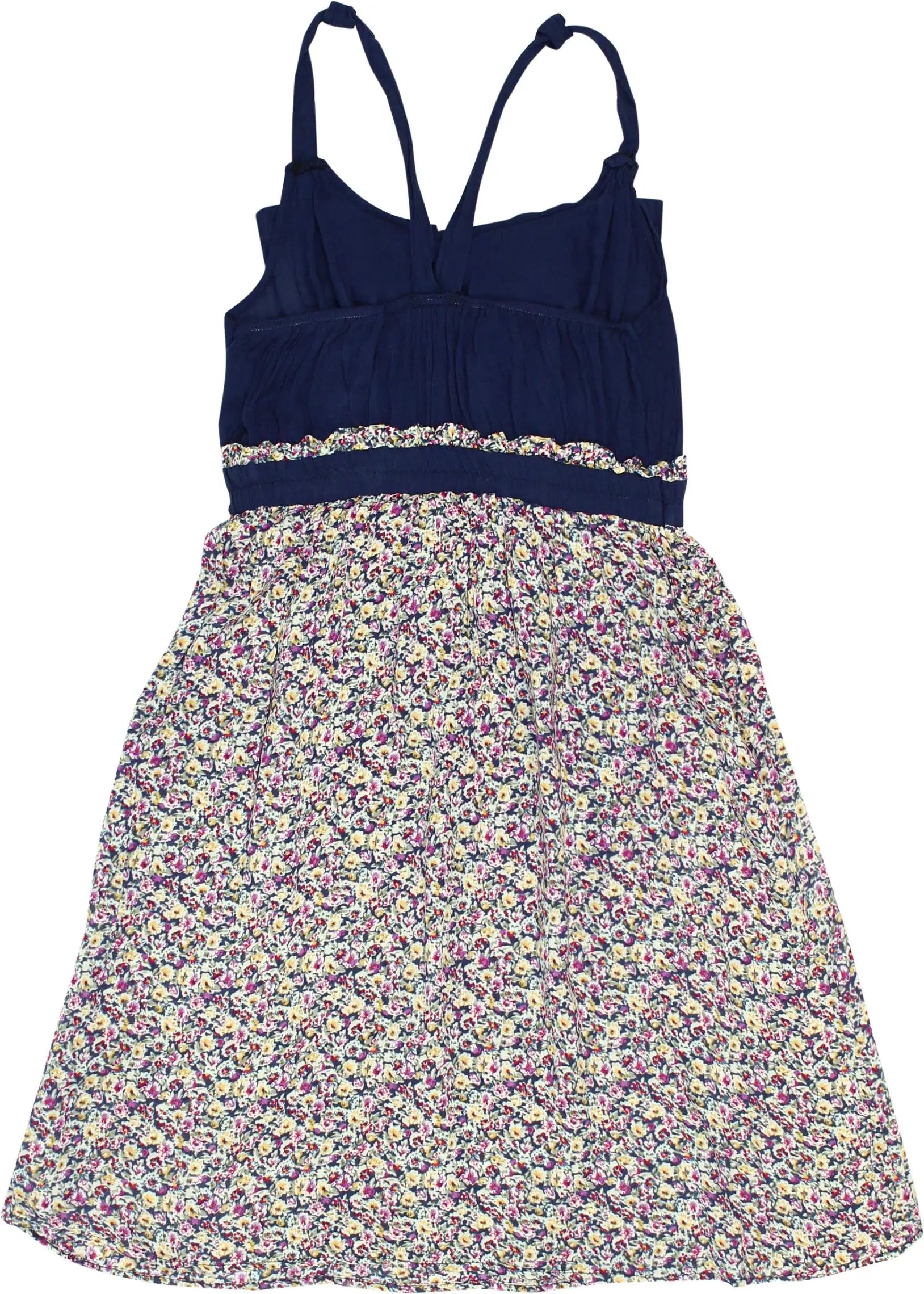Daphnea - Floral Short Dress- ThriftTale.com - Vintage and second handclothing