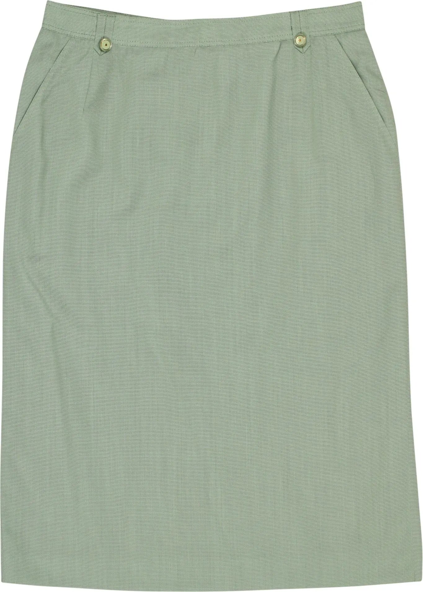 Delmod - Green midi skirt- ThriftTale.com - Vintage and second handclothing