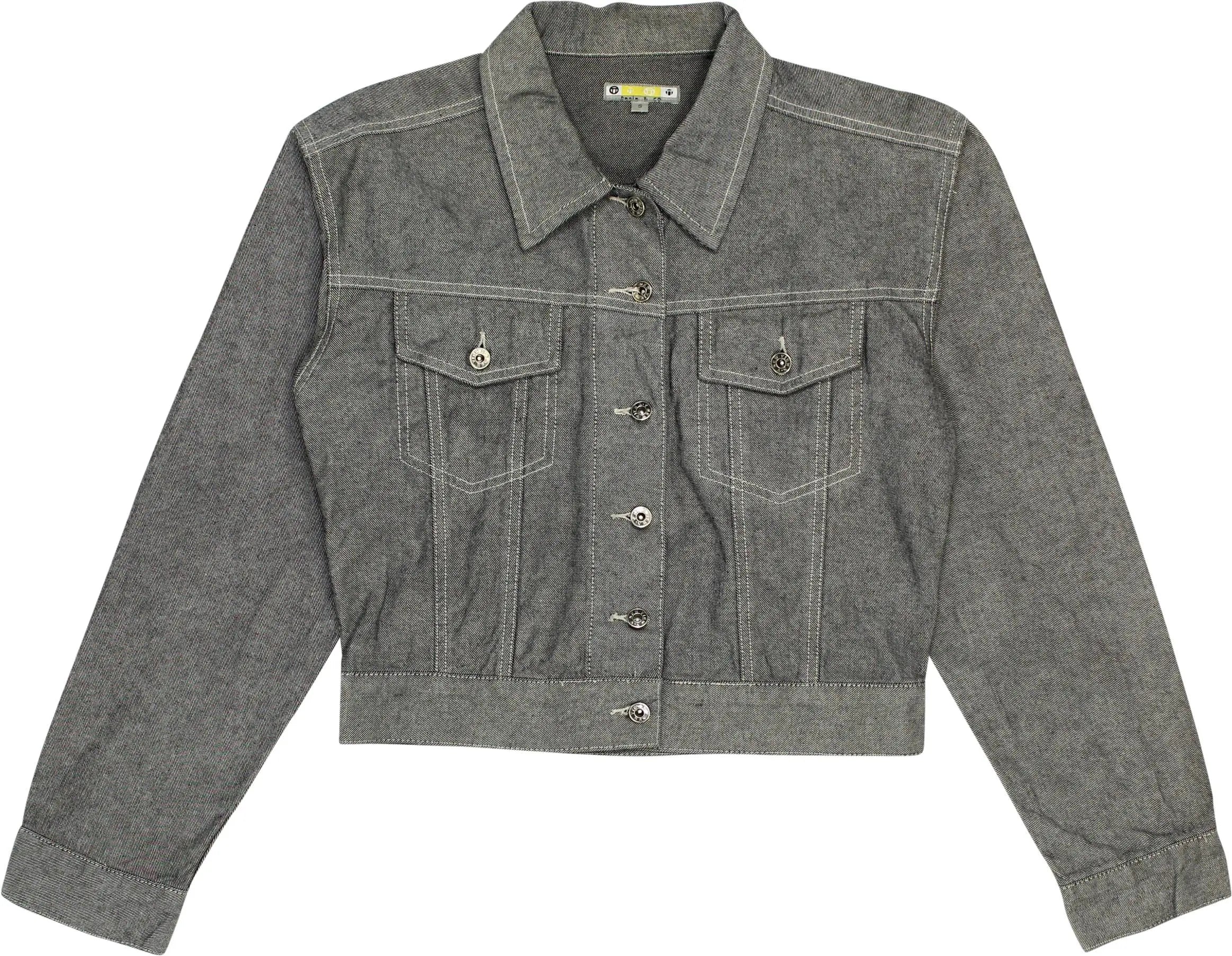Denim & Co - Grey Denim Jacket- ThriftTale.com - Vintage and second handclothing