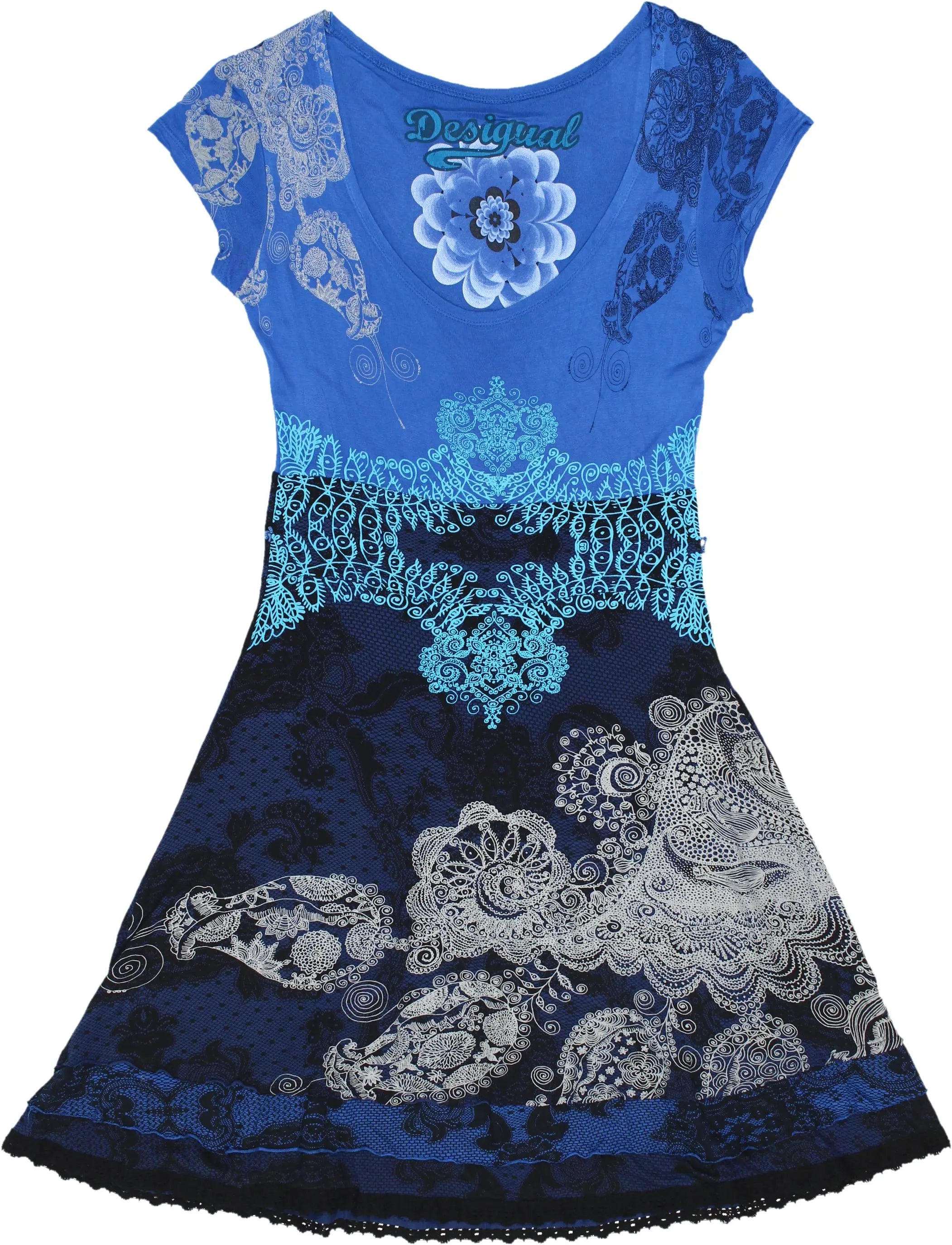 Desigual - Blue Dress by Desigual- ThriftTale.com - Vintage and second handclothing