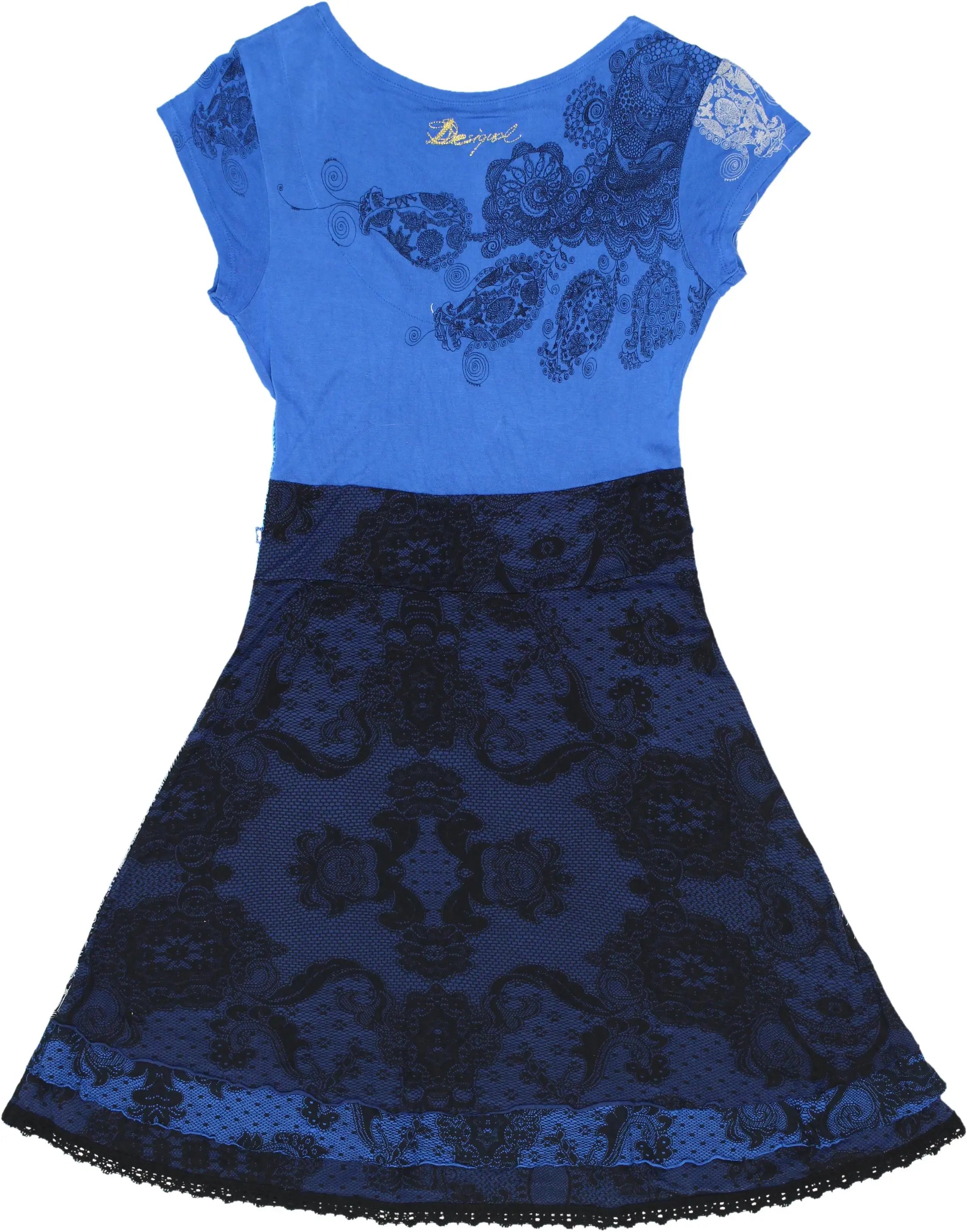 Desigual - Blue Dress by Desigual- ThriftTale.com - Vintage and second handclothing