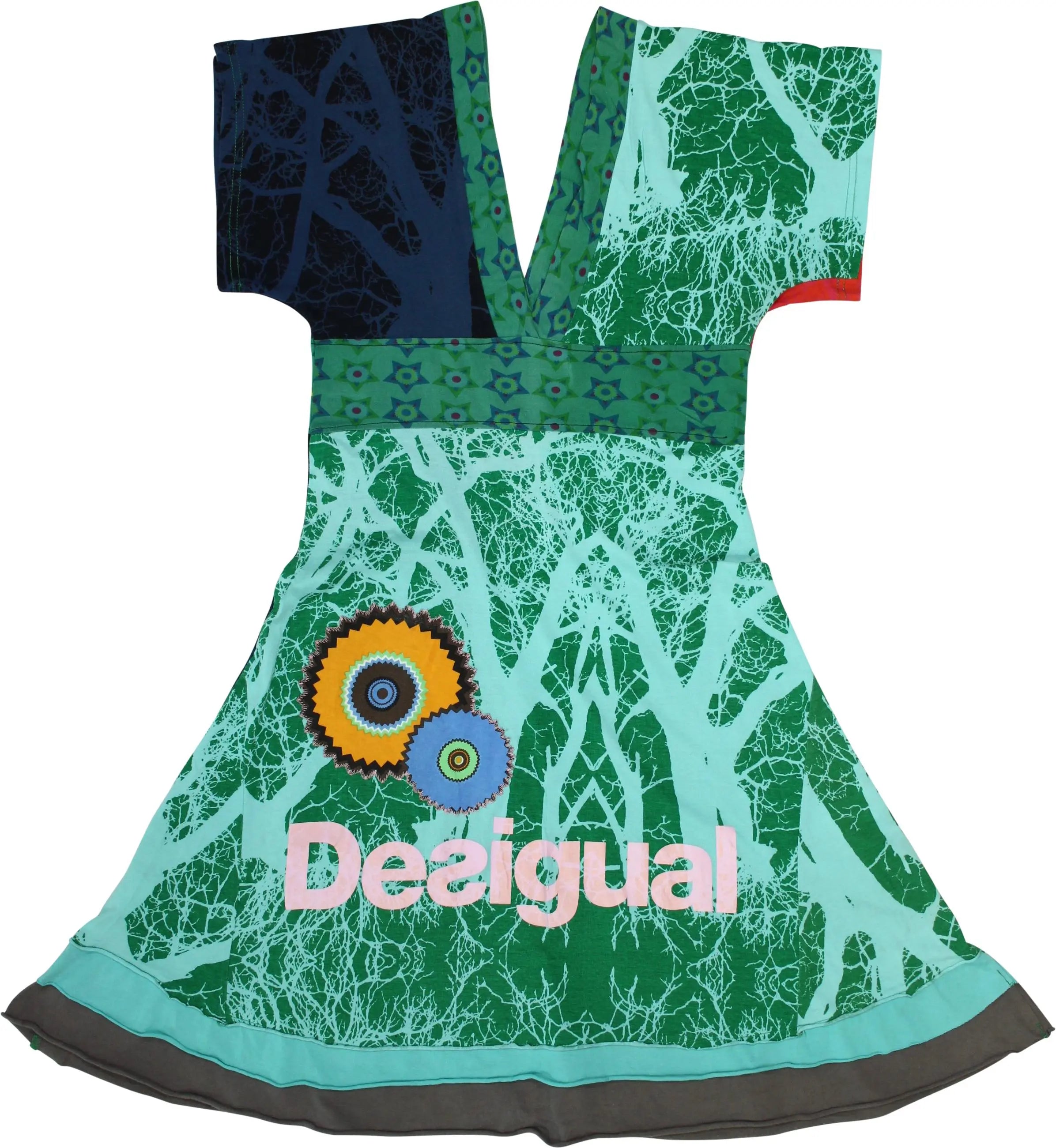 Desigual - Colourful dress- ThriftTale.com - Vintage and second handclothing