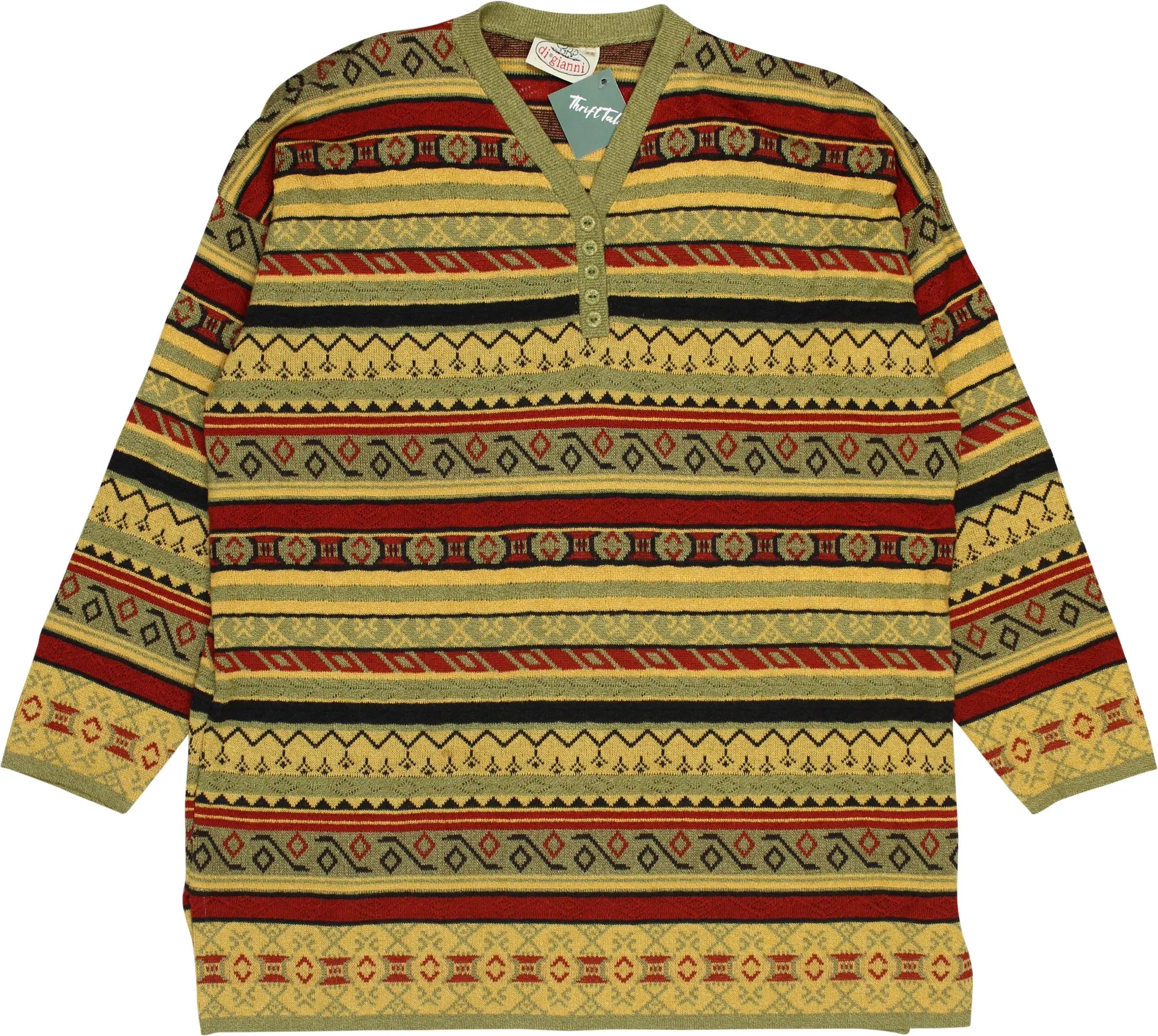 Di Gianni - Colourful Graphic Jumper- ThriftTale.com - Vintage and second handclothing