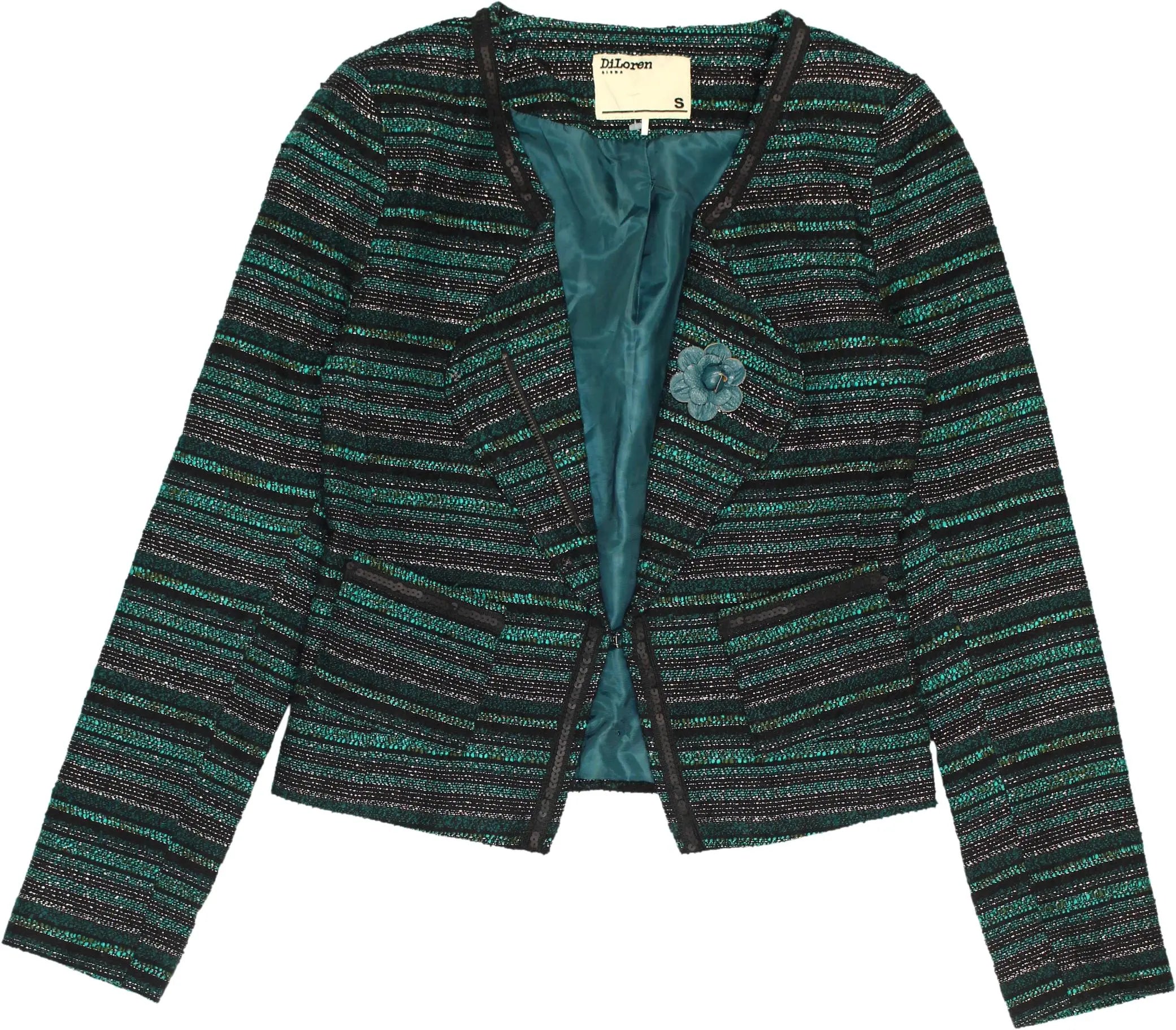 DiLoren - Striped Blazer- ThriftTale.com - Vintage and second handclothing