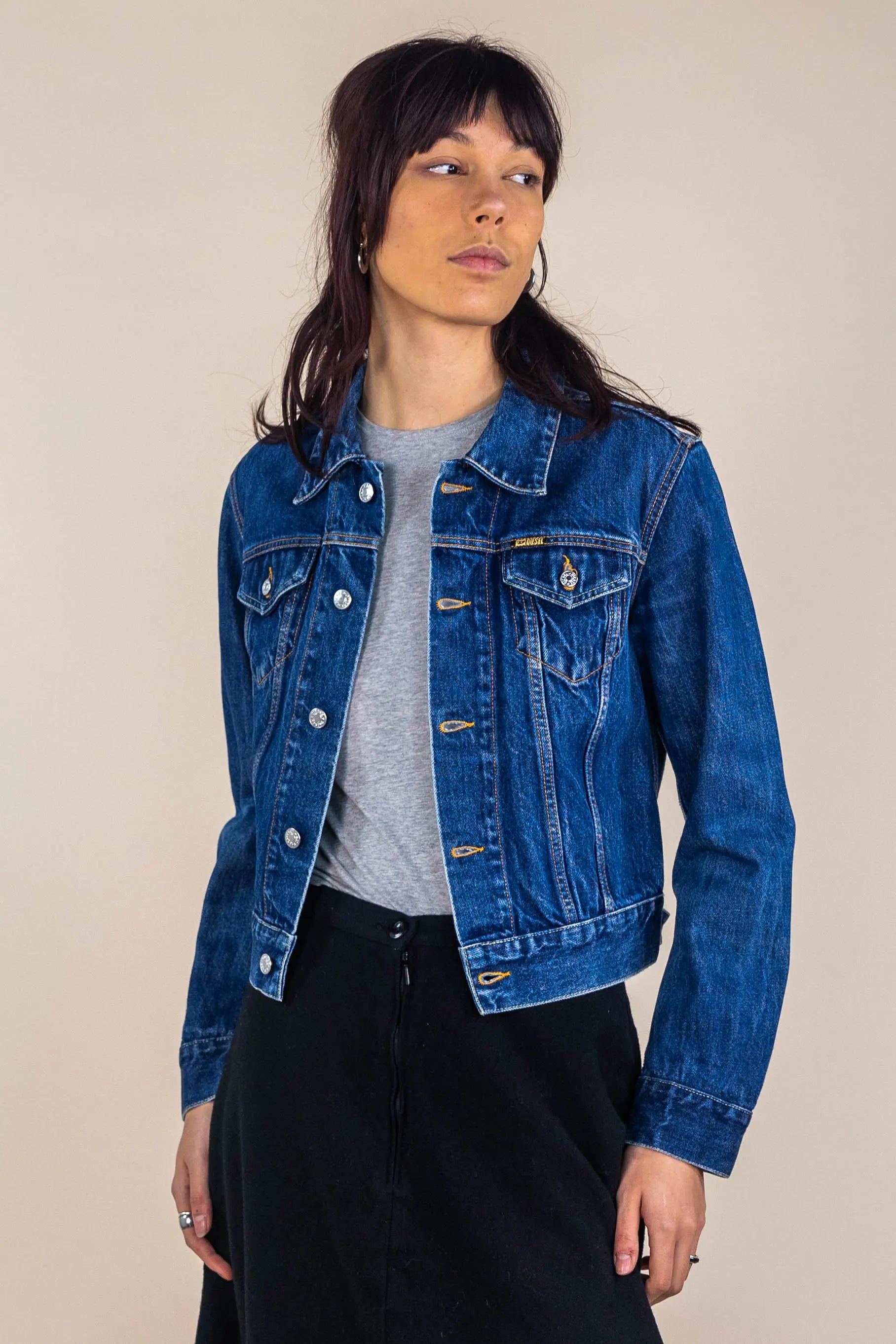 Diesel - Diesel Fitted Denim Jacket- ThriftTale.com - Vintage and second handclothing