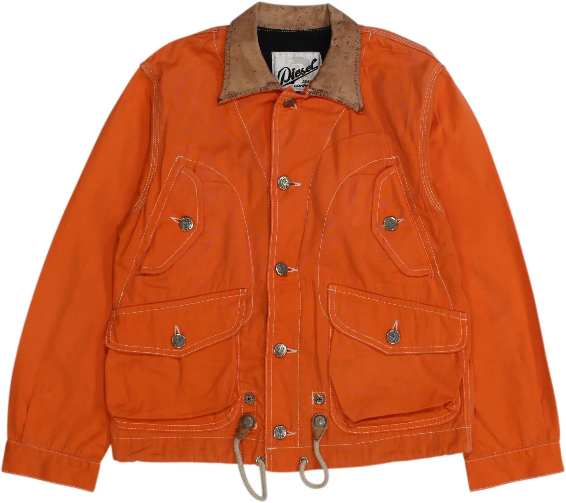 Diesel - Orange Jacket by Diesel- ThriftTale.com - Vintage and second handclothing