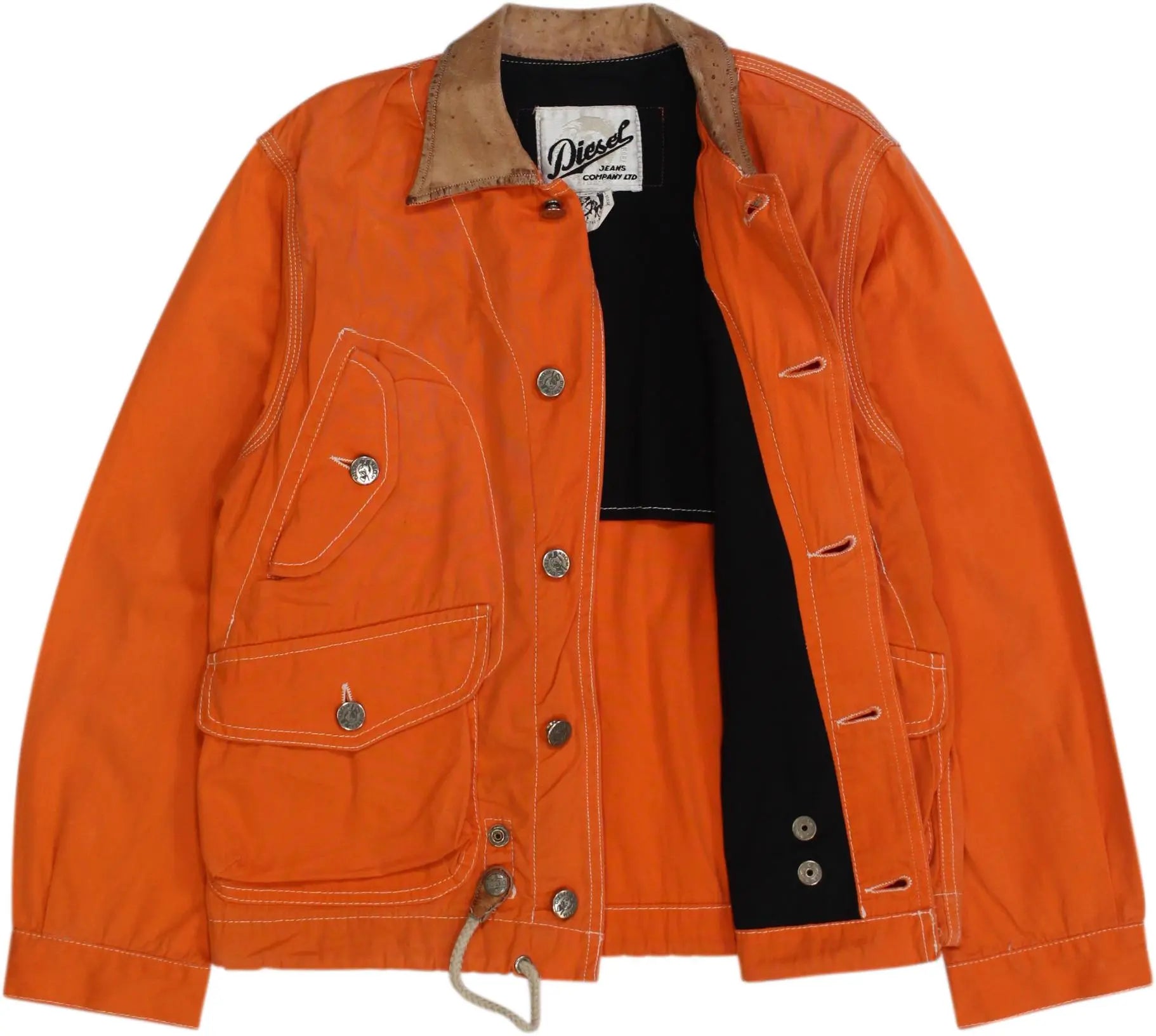 Diesel - Orange Jacket by Diesel- ThriftTale.com - Vintage and second handclothing