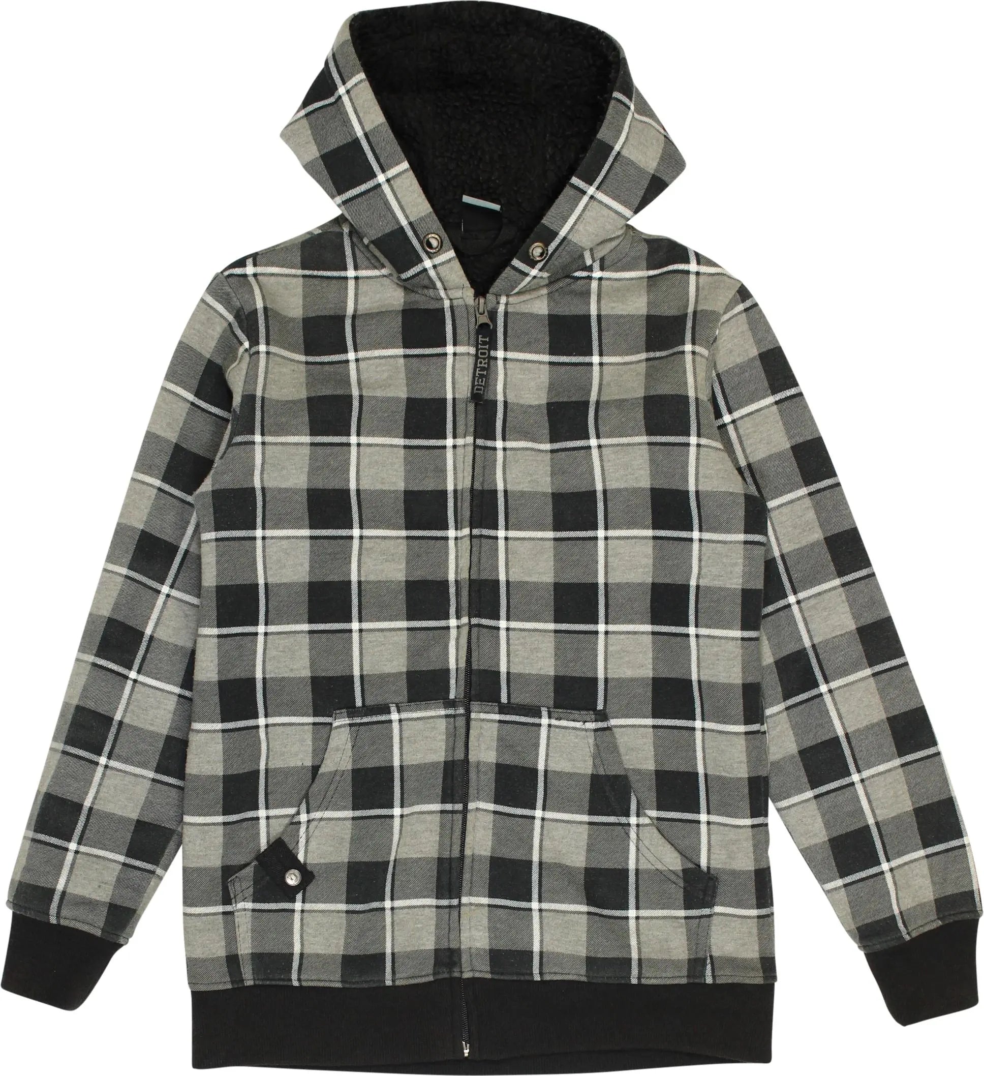 Dognose - Checked Zip-up Hoodie- ThriftTale.com - Vintage and second handclothing