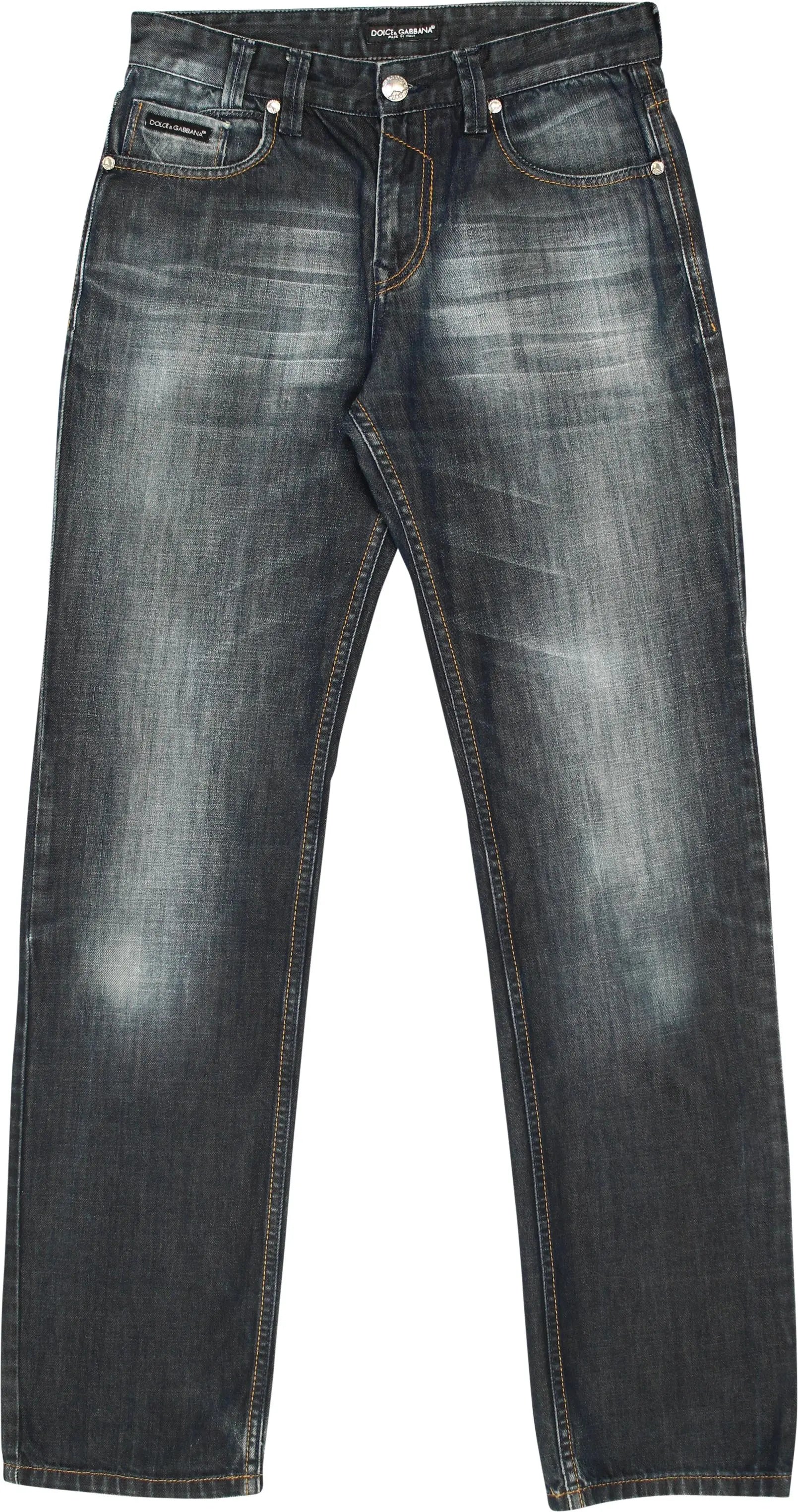 Dolce & high quality Gabbana Jeansschlaghose hellgrau Casual-Look