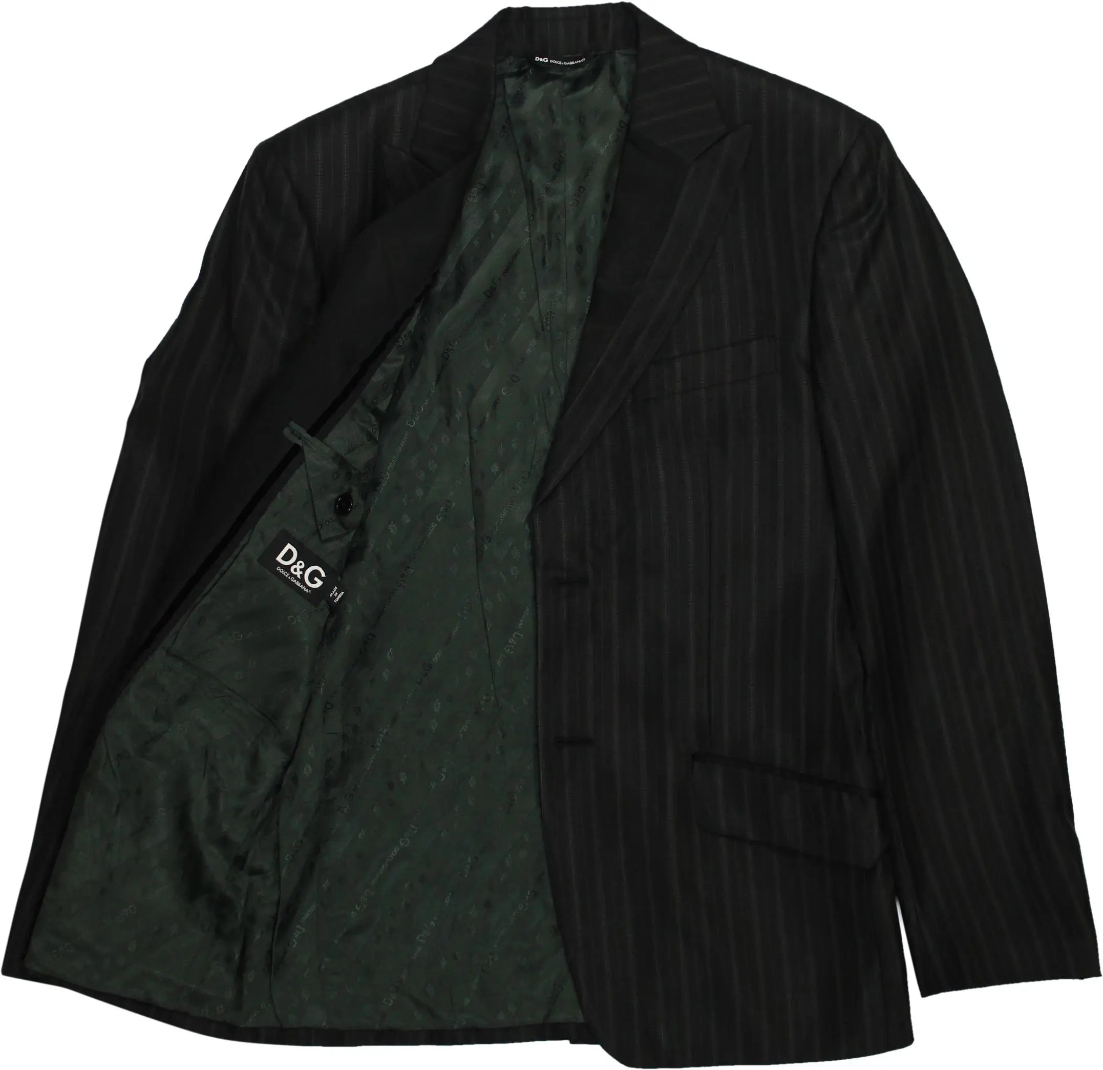 Dolce & Gabbana - Striped Black Blazer by Dolce & Gabanna- ThriftTale.com - Vintage and second handclothing