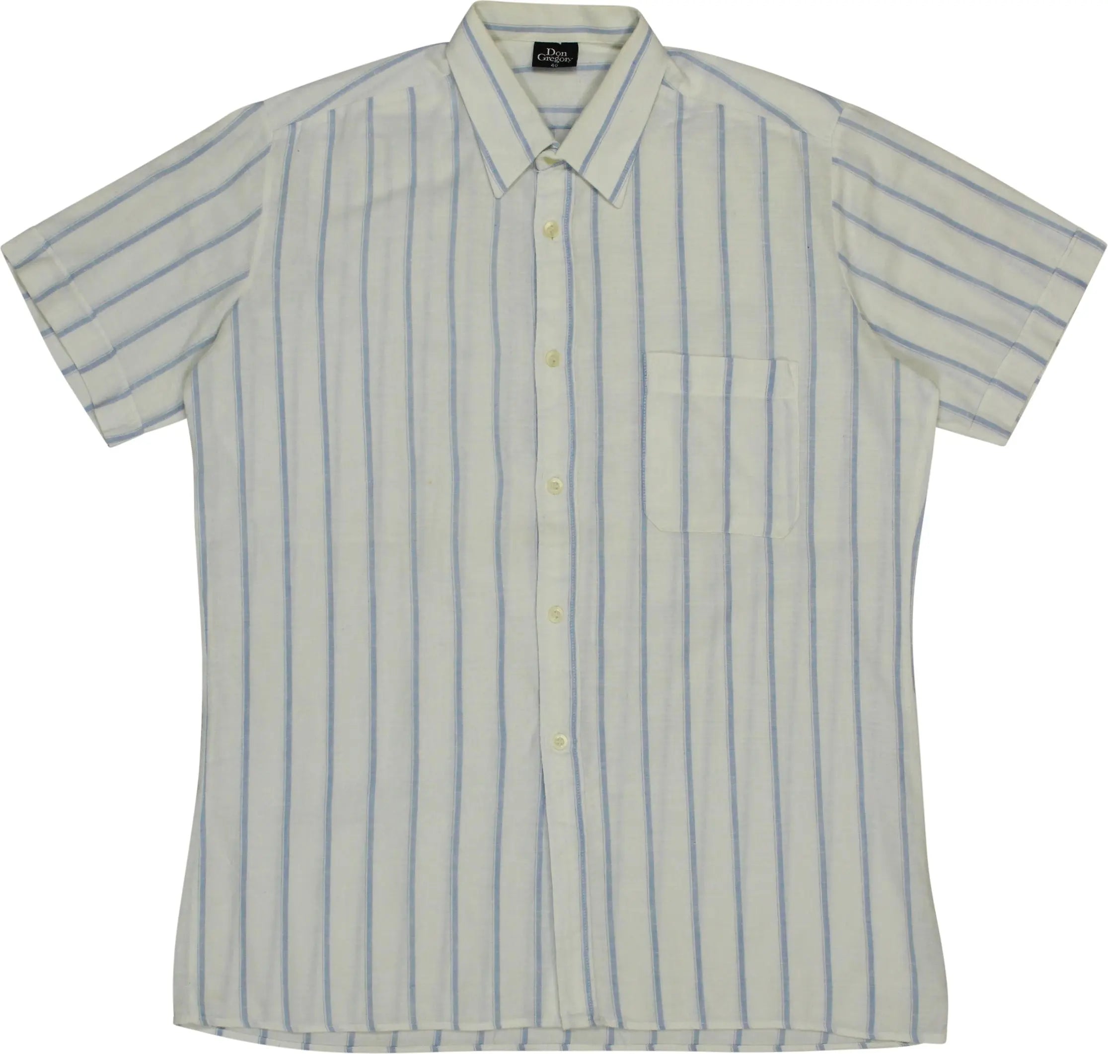 Don Gregory - Striped Short Sleeve Shirt- ThriftTale.com - Vintage and second handclothing