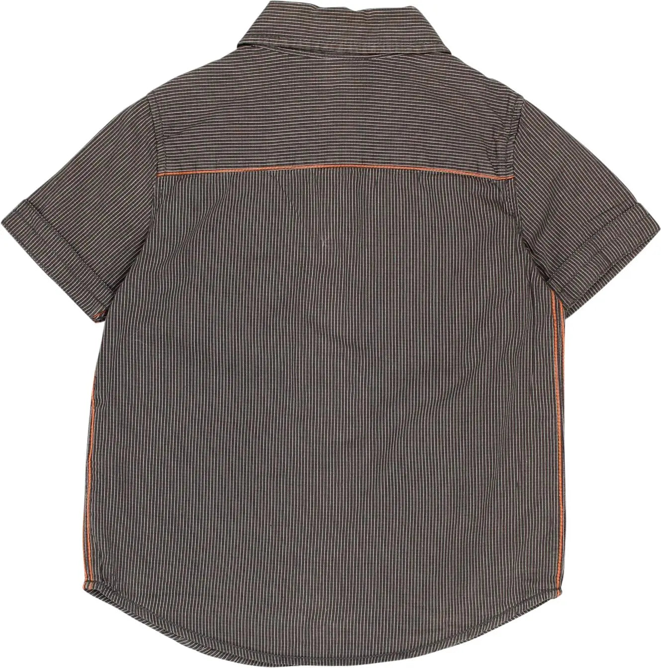 Dopo Dopo Boys - Grey Striped Short Sleeve Shirt- ThriftTale.com - Vintage and second handclothing