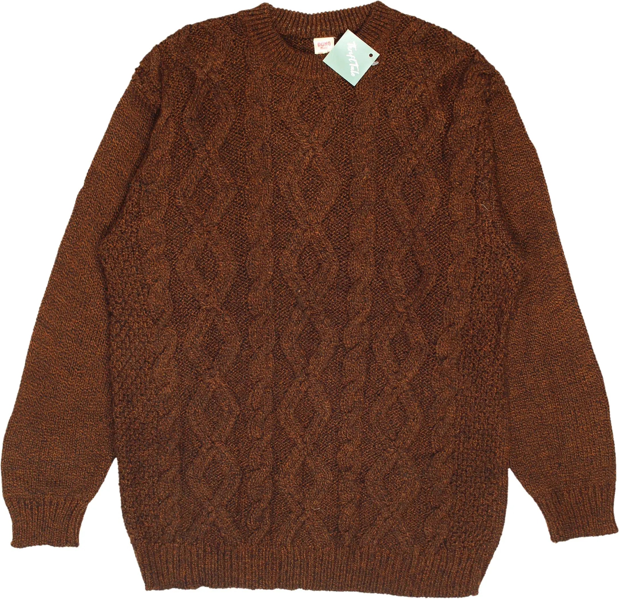 Dung - Brown Cable Jumper- ThriftTale.com - Vintage and second handclothing