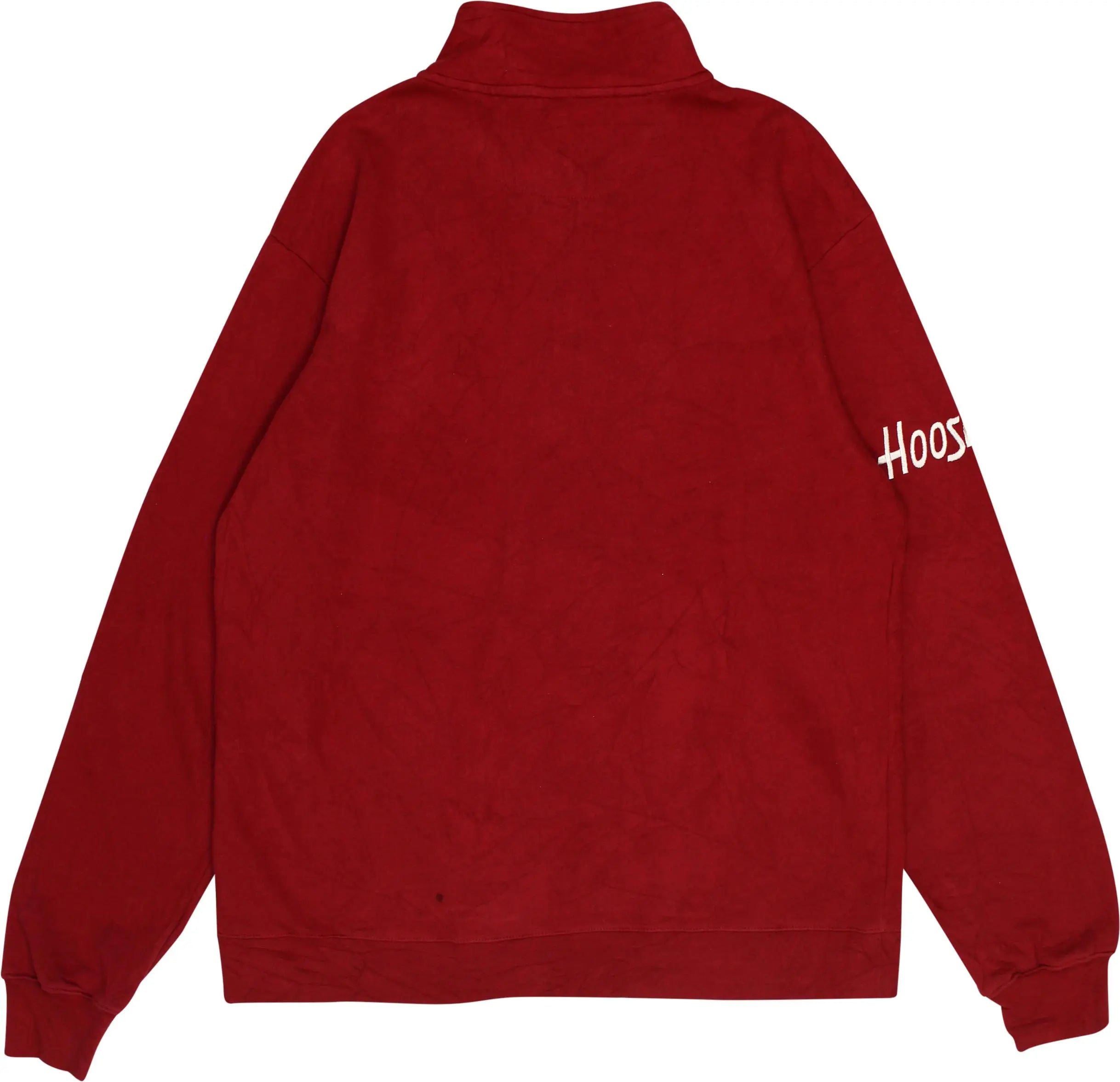 E5 - Red Quarter Zip Sweater- ThriftTale.com - Vintage and second handclothing