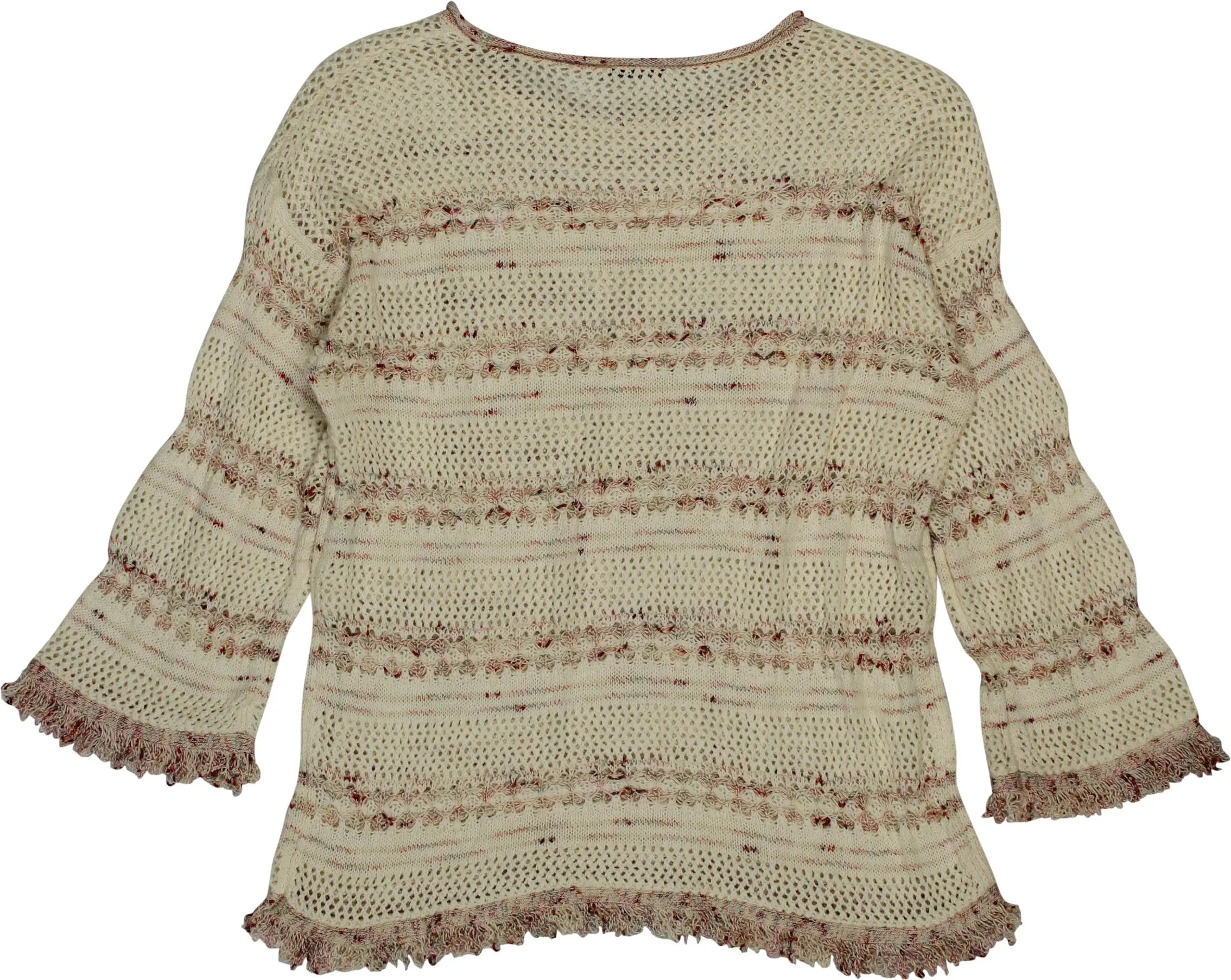 EDC by Esprit - Cream Striped Knitted Jumper- ThriftTale.com - Vintage and second handclothing