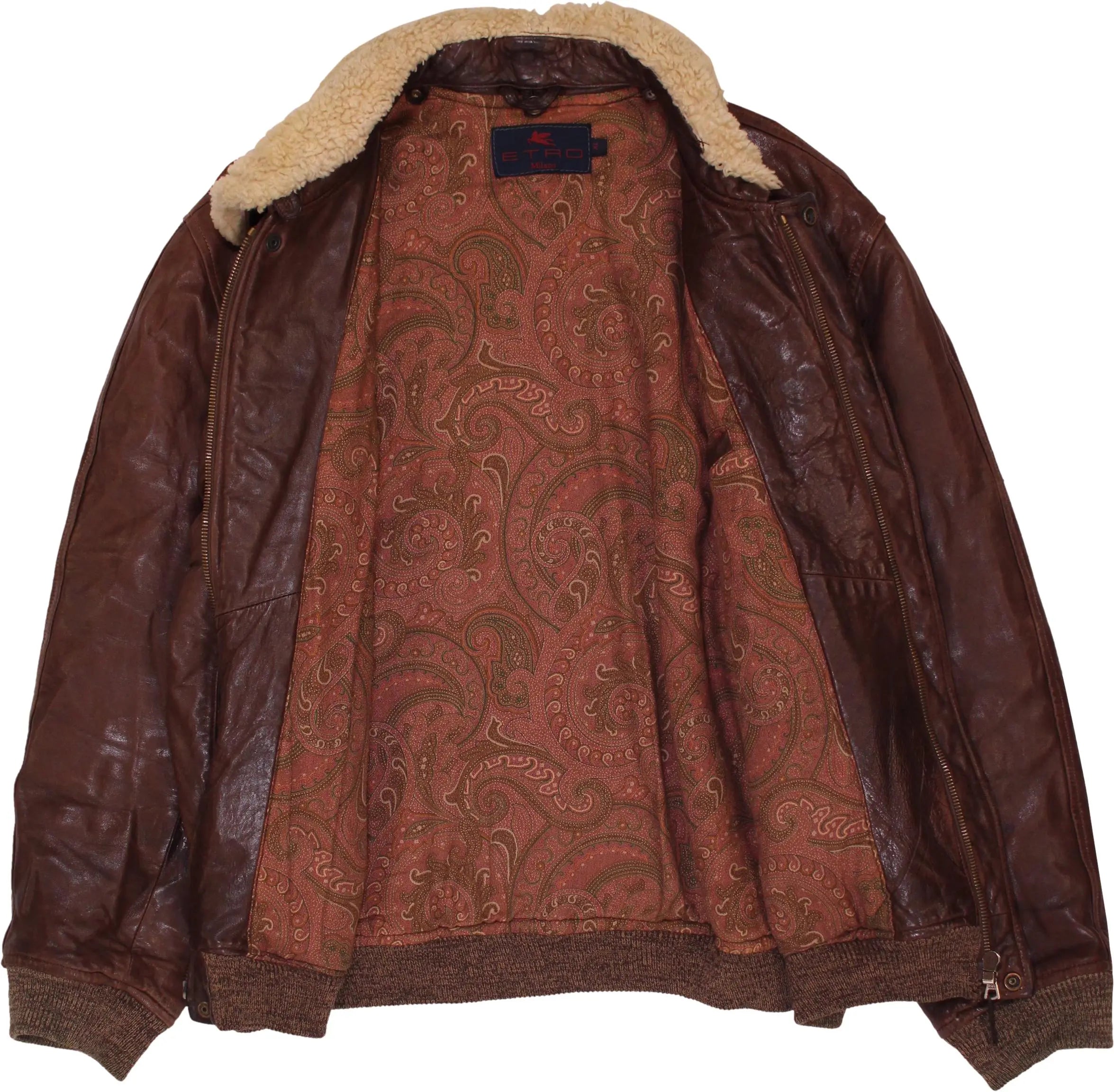 ETRO - Leather Jacket by Etro- ThriftTale.com - Vintage and second handclothing