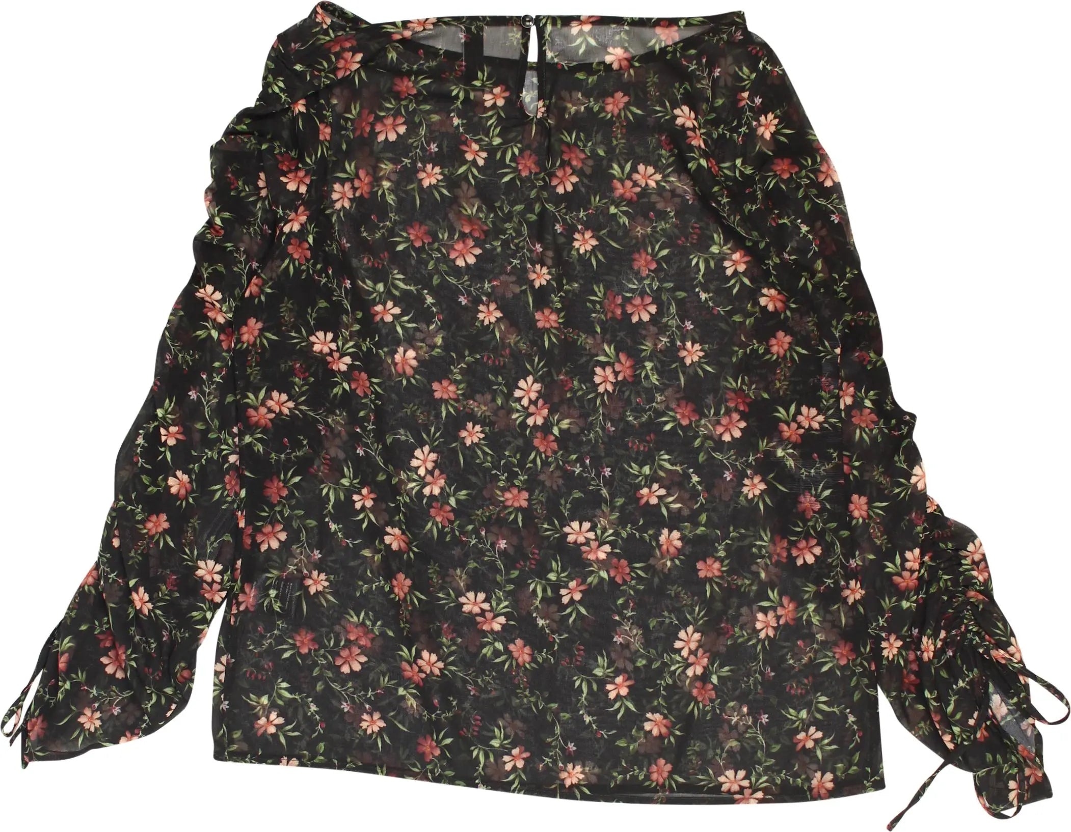 Eksept - Floral See Trough Top- ThriftTale.com - Vintage and second handclothing