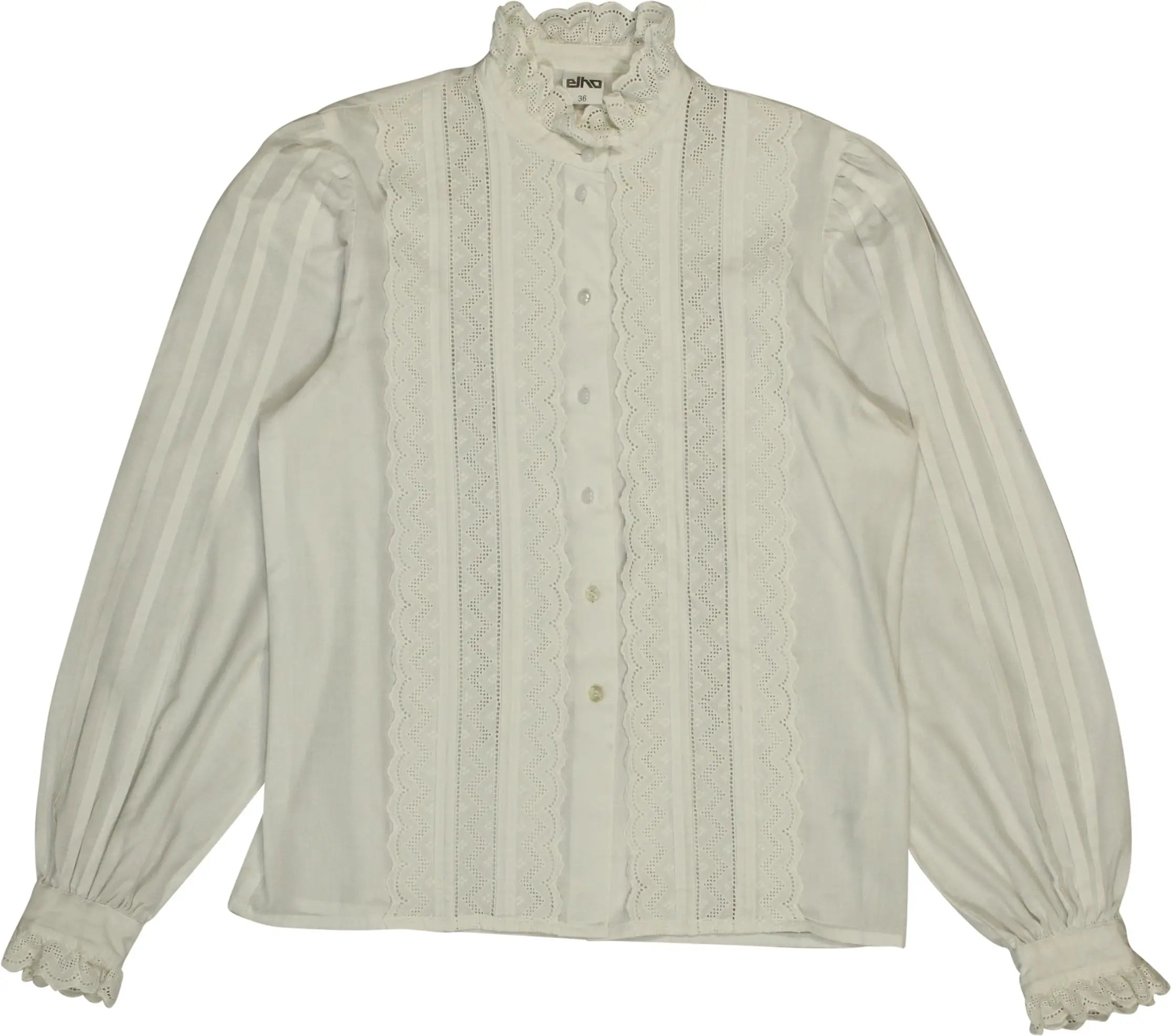 Elho - 80s Embroidered Blouse- ThriftTale.com - Vintage and second handclothing