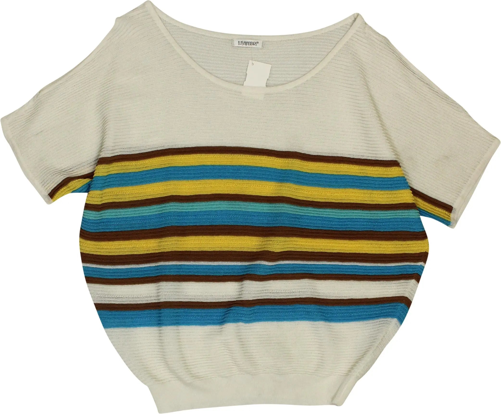 Elisalandri - Striped cut-out top- ThriftTale.com - Vintage and second handclothing