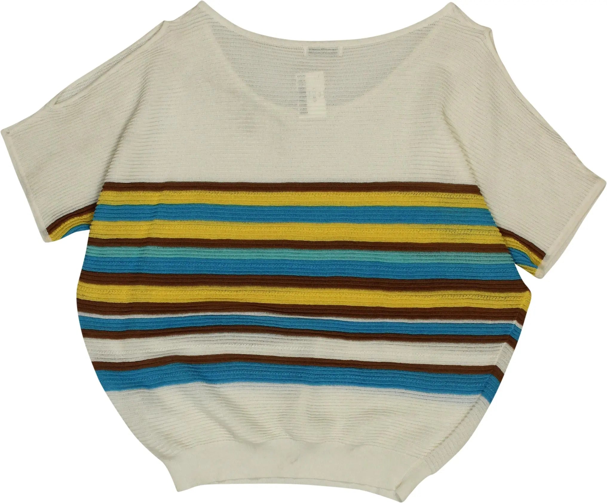 Elisalandri - Striped cut-out top- ThriftTale.com - Vintage and second handclothing