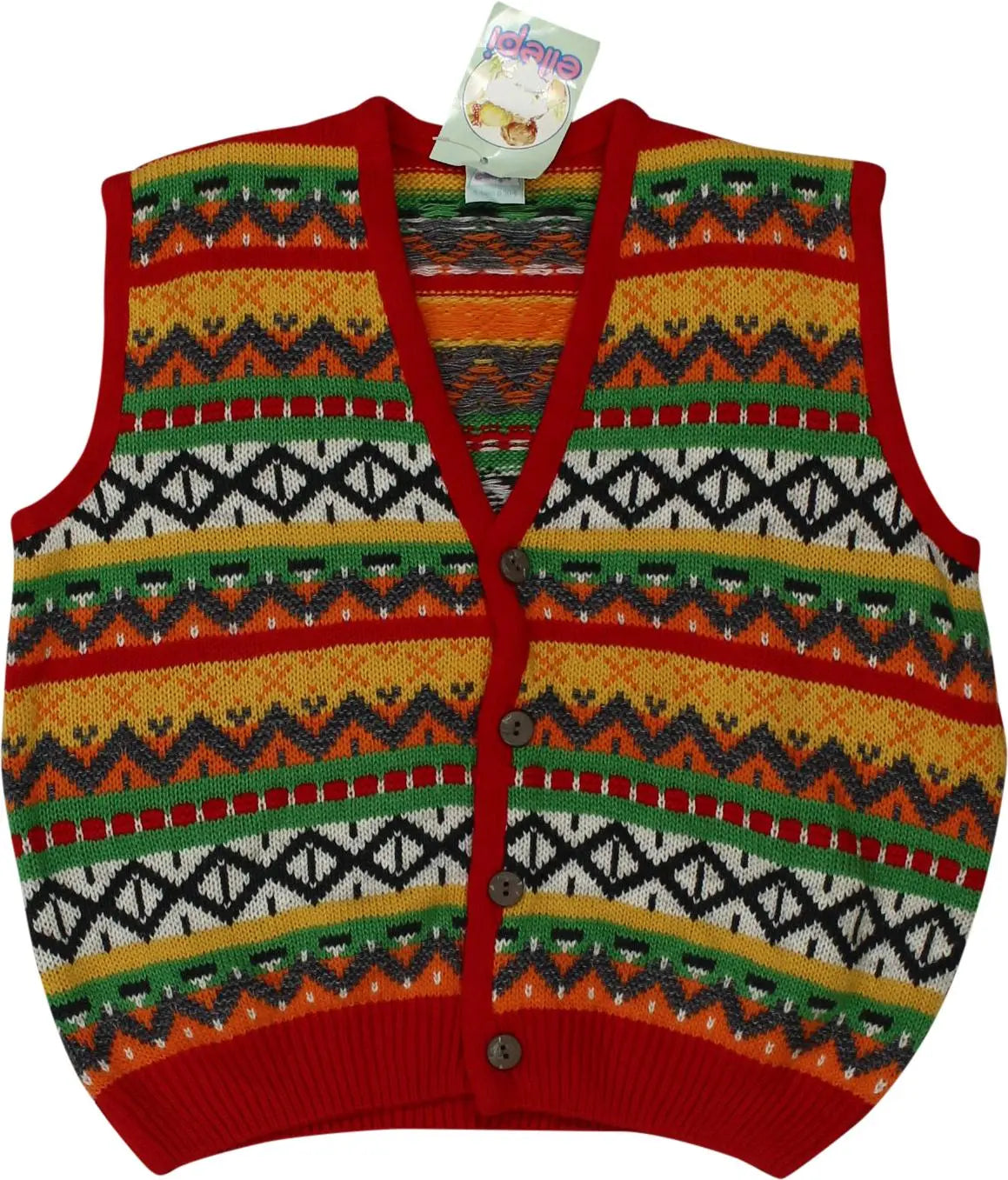 Ellepi - Colourful Knitted Vest- ThriftTale.com - Vintage and second handclothing
