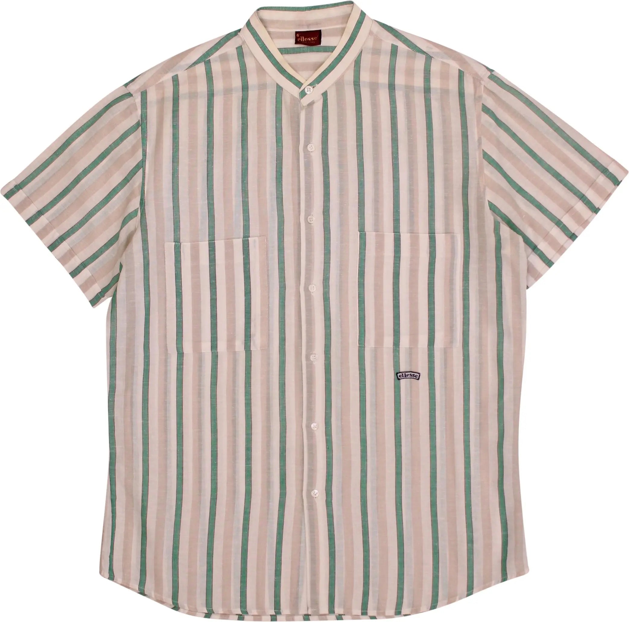 Ellesse - Striped Short Sleeve Shirt by Ellese- ThriftTale.com - Vintage and second handclothing