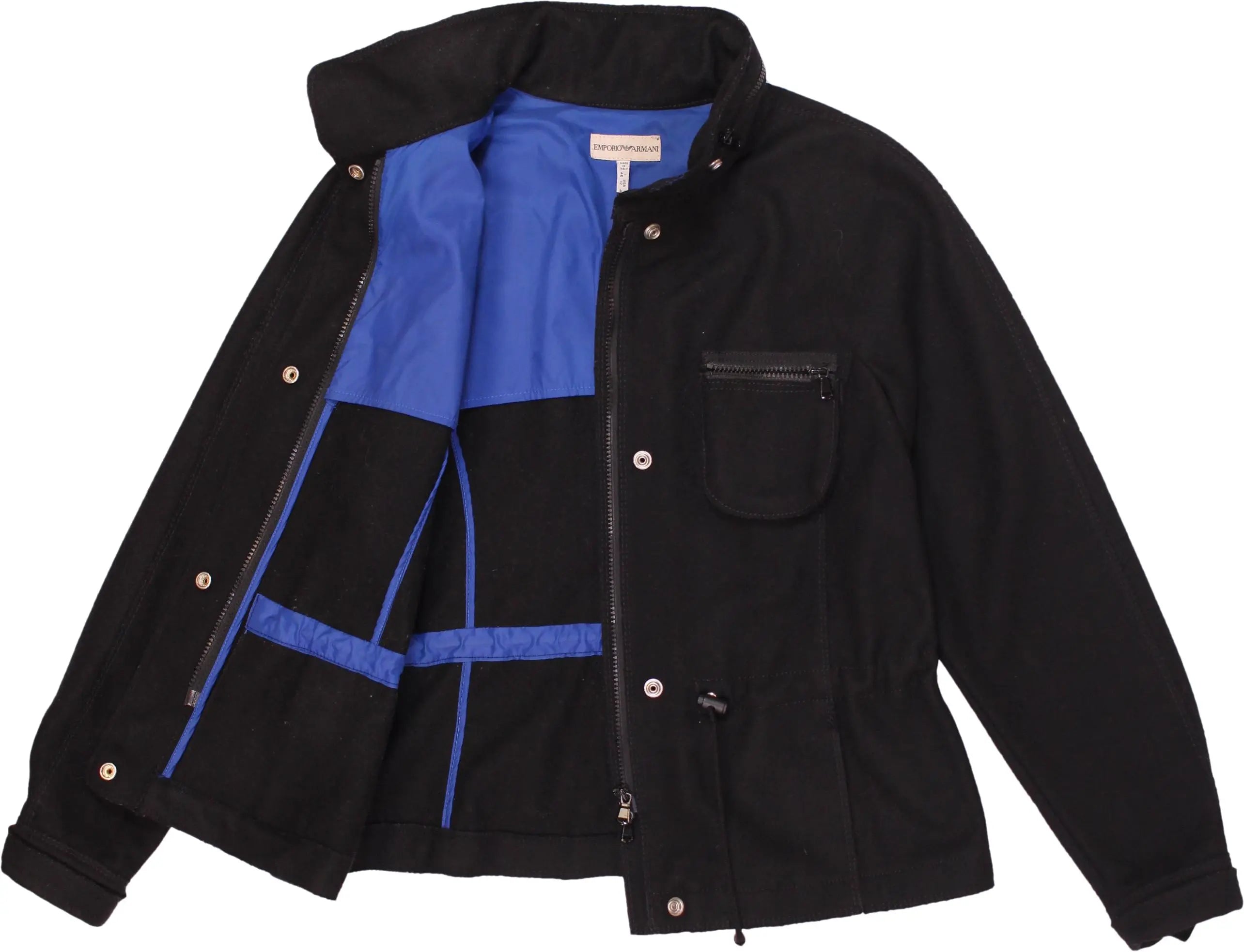 Emporio Armani - Black Wool Armani Jacket- ThriftTale.com - Vintage and second handclothing