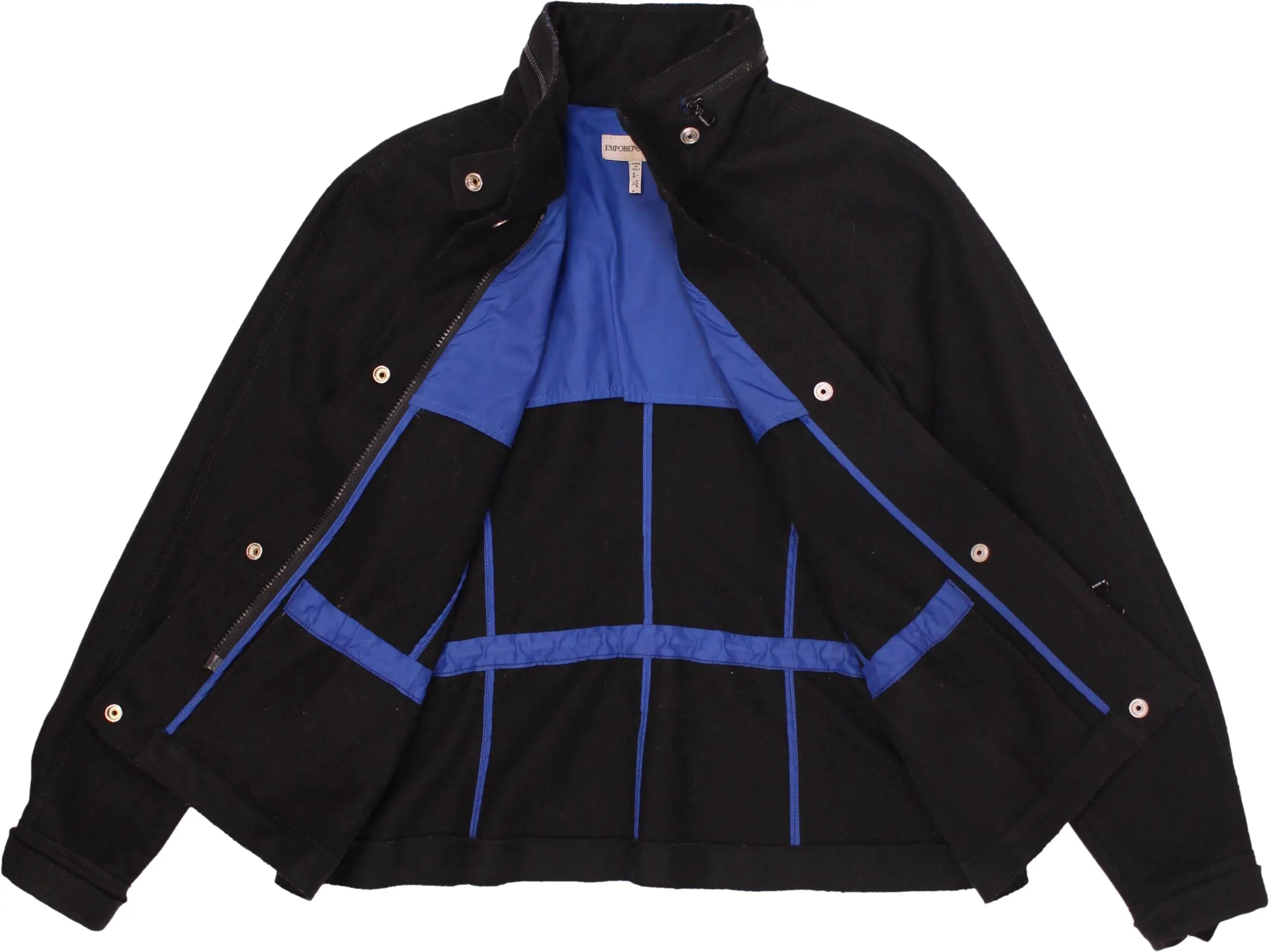 Emporio Armani - Black Wool Armani Jacket- ThriftTale.com - Vintage and second handclothing