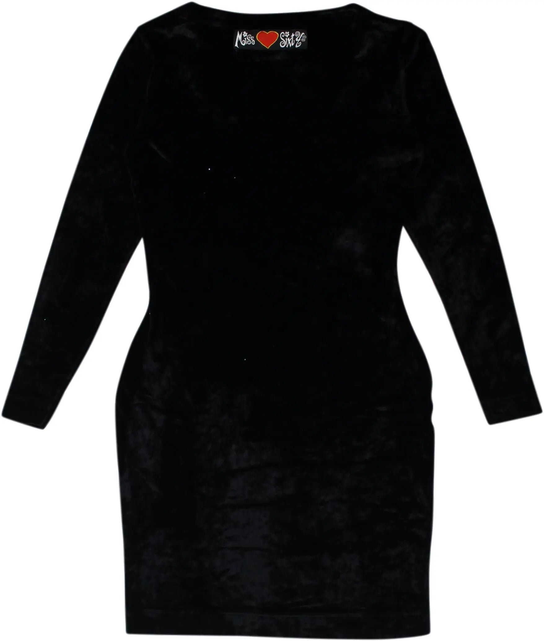 Energie - Black Velvet Dress- ThriftTale.com - Vintage and second handclothing