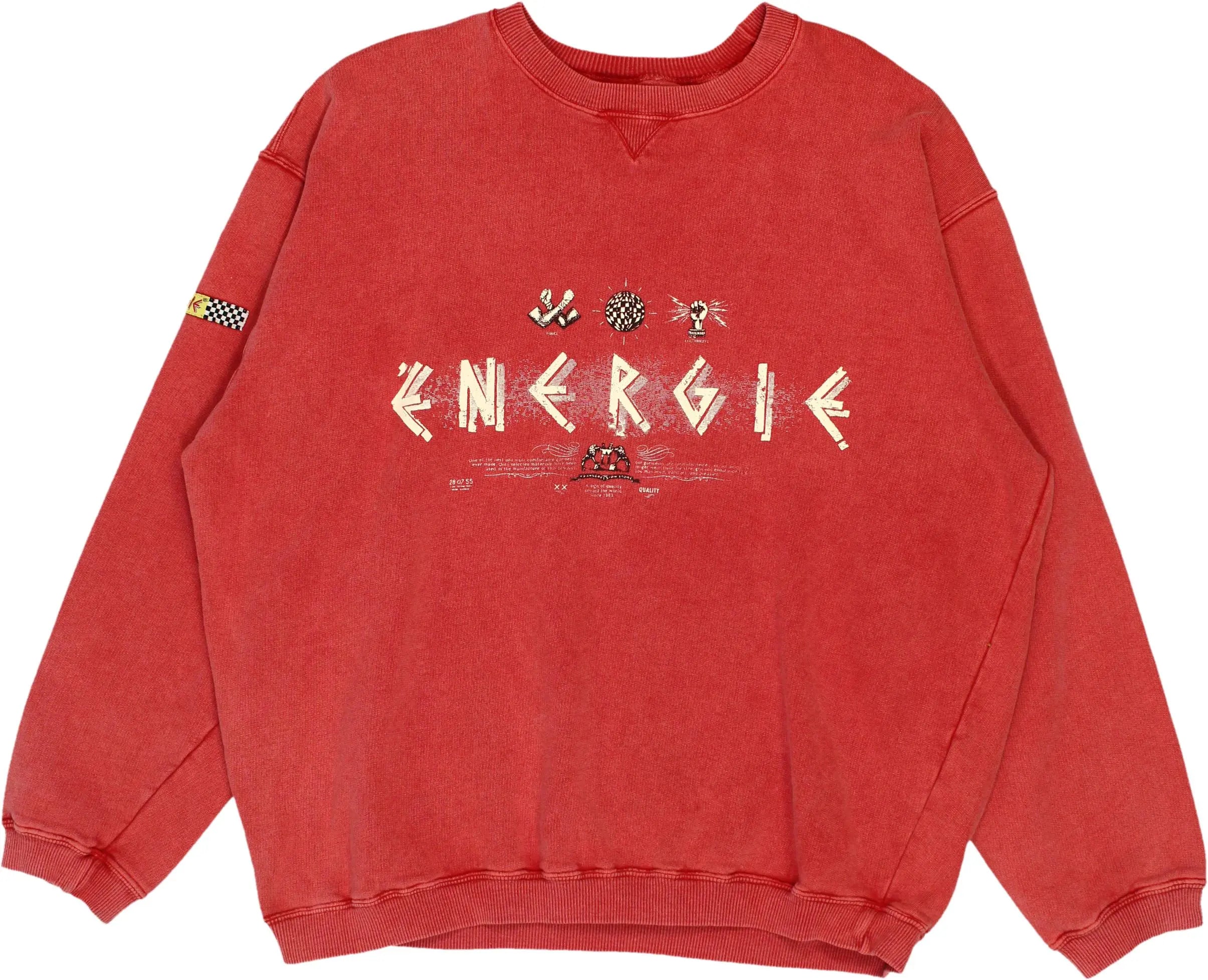 Energie - Red Sweater- ThriftTale.com - Vintage and second handclothing