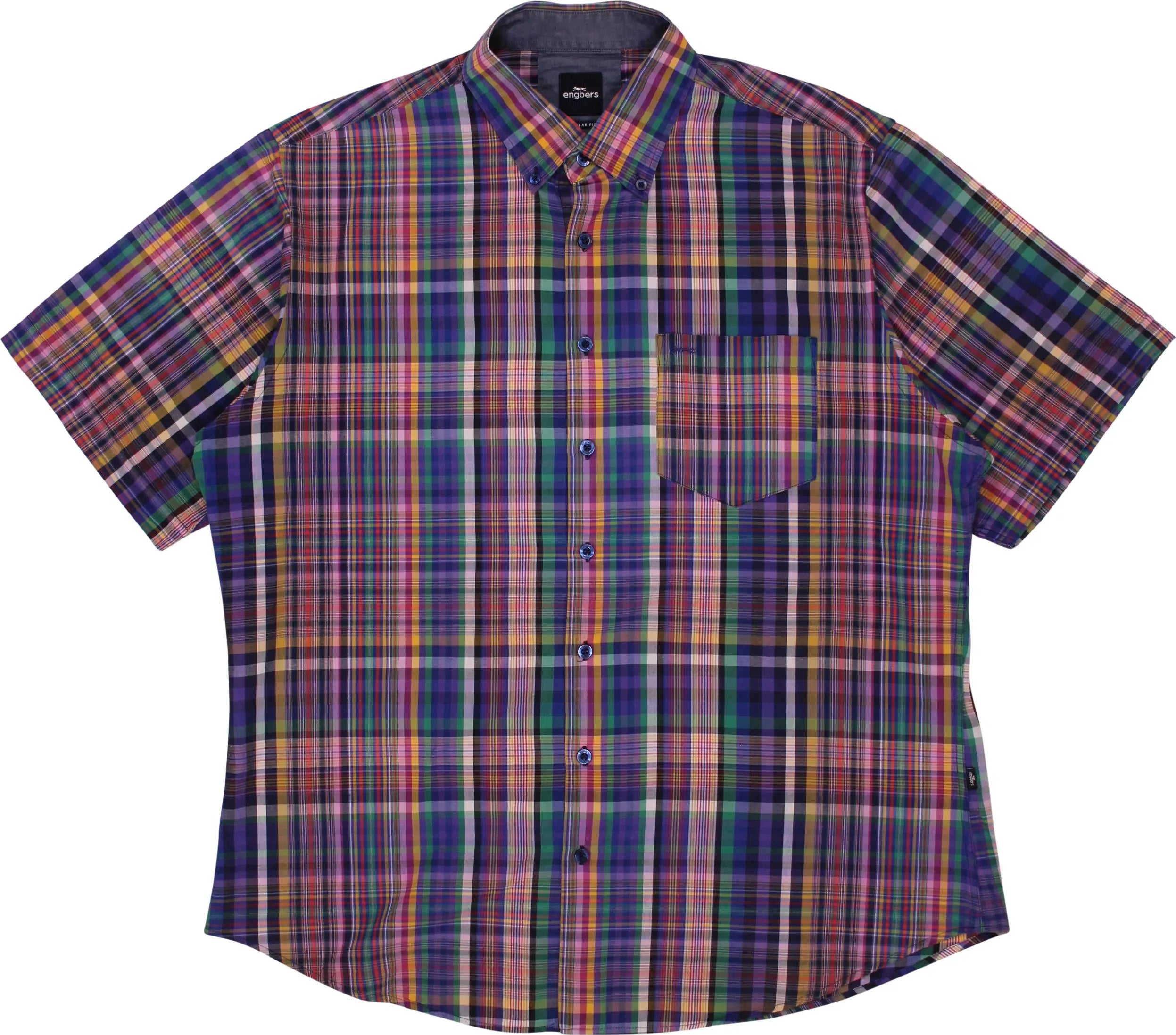 Engbers - Checked Short Sleeve Shirt- ThriftTale.com - Vintage and second handclothing