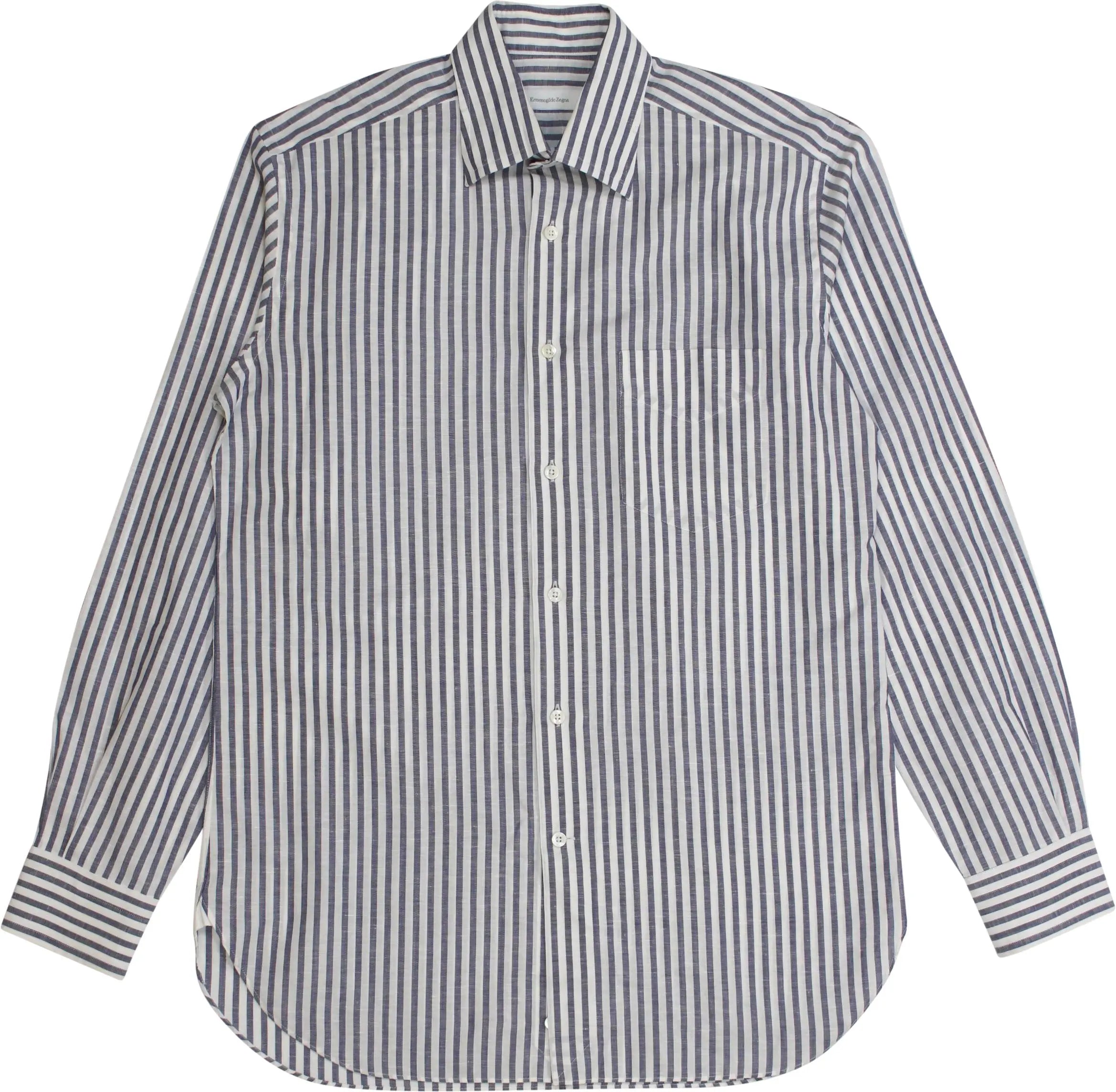 Ermenegildo Zegna - Striped Linen Shirt by Ermenegildo Zegna- ThriftTale.com - Vintage and second handclothing