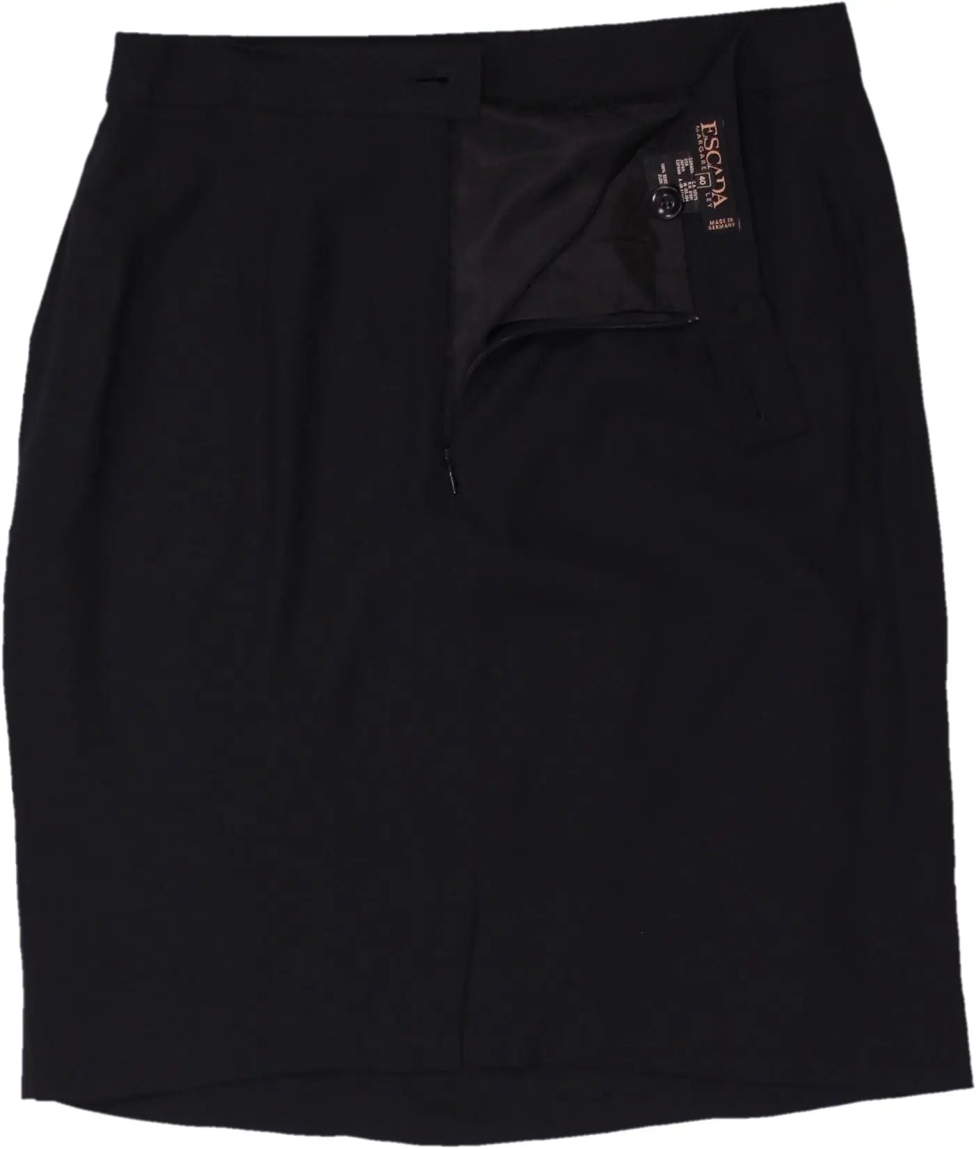 Escada - Black 100% Silk Skirt by Escada- ThriftTale.com - Vintage and second handclothing