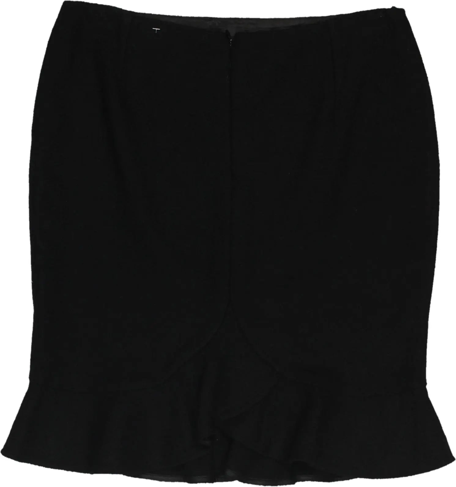 Escada - Black ruffle skirt- ThriftTale.com - Vintage and second handclothing