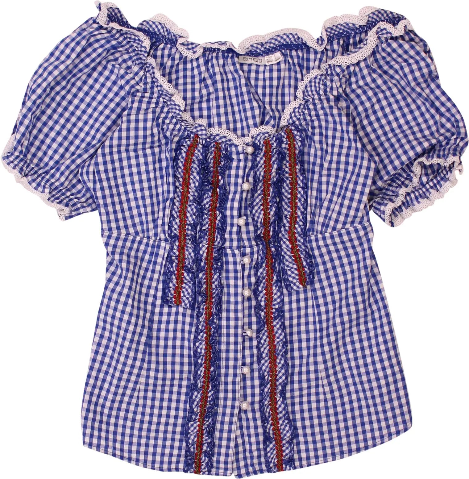 Esmara - Dirndl Checkered Top- ThriftTale.com - Vintage and second handclothing