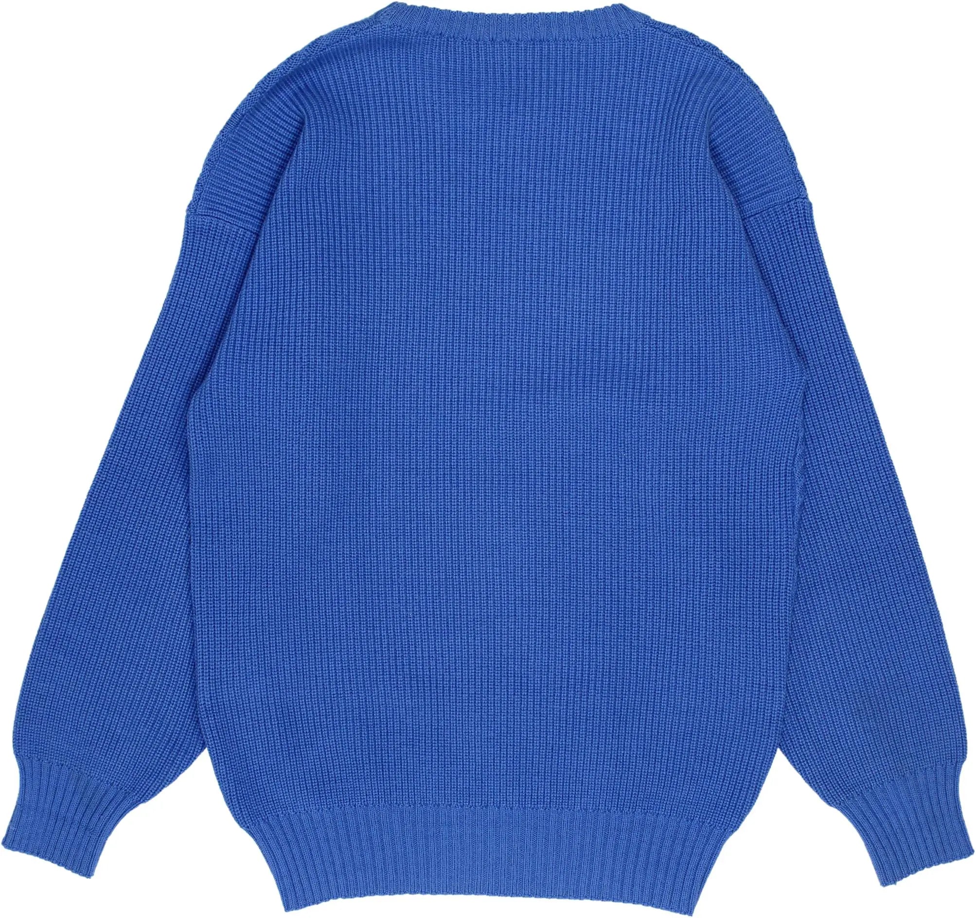 Espadrillo's - Blue Knitted Jumper- ThriftTale.com - Vintage and second handclothing